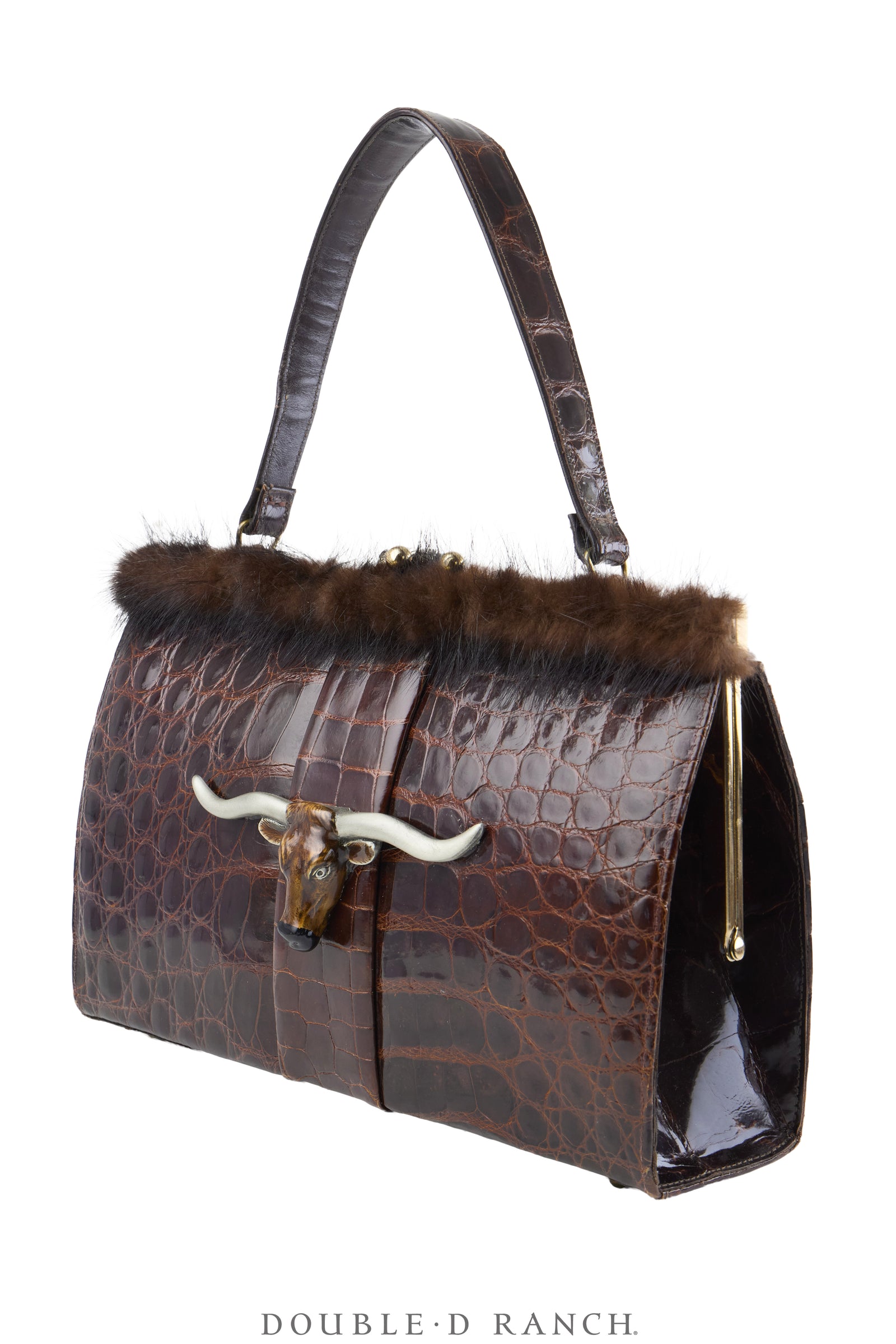 Bag, Silver Label, Crocodile , Longhorn Buckle, Repurposed, 1505