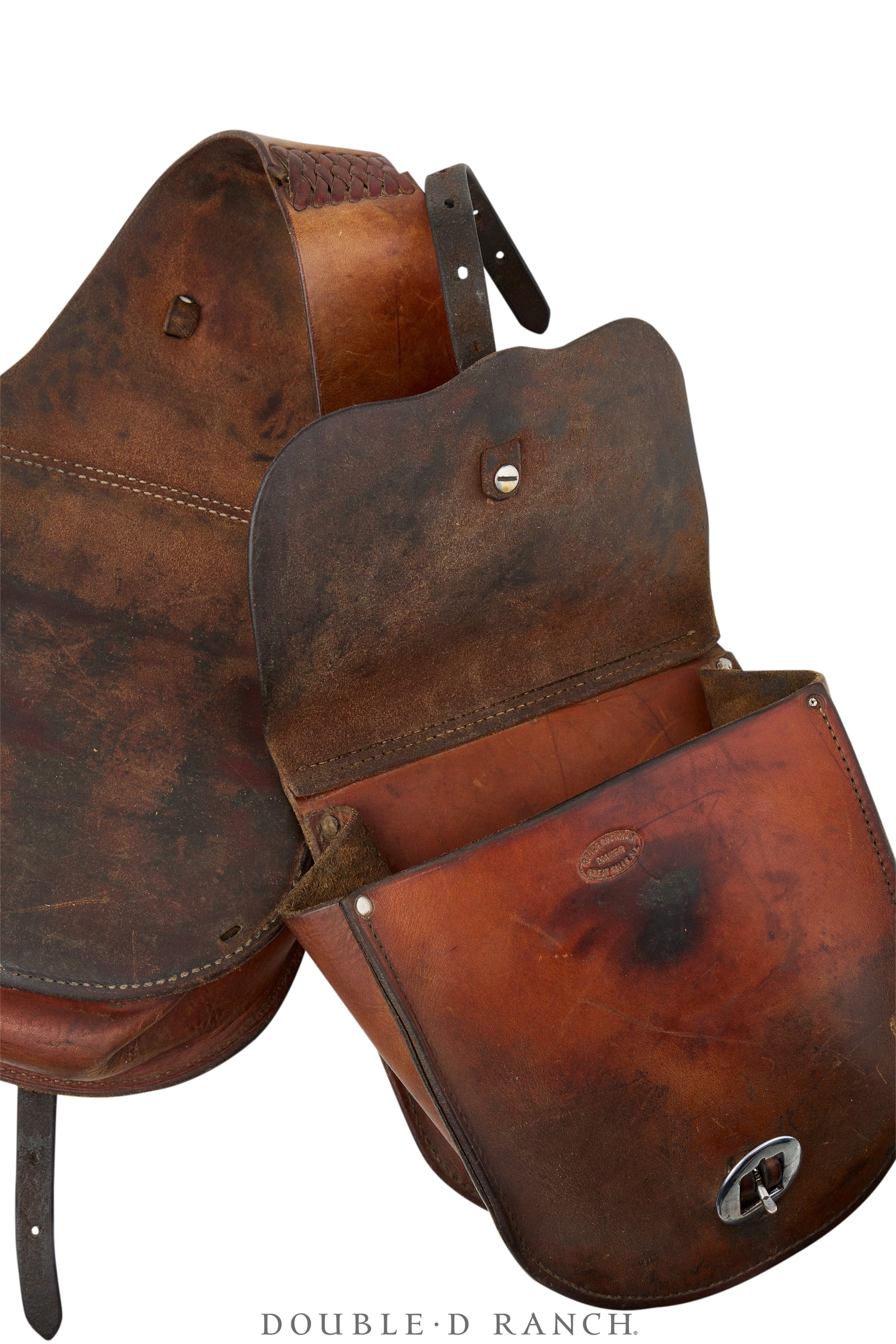 Bag, Saddle Bags, Hand Tooled, Ruckmann Hallmark, Leather, Vintage, 1476