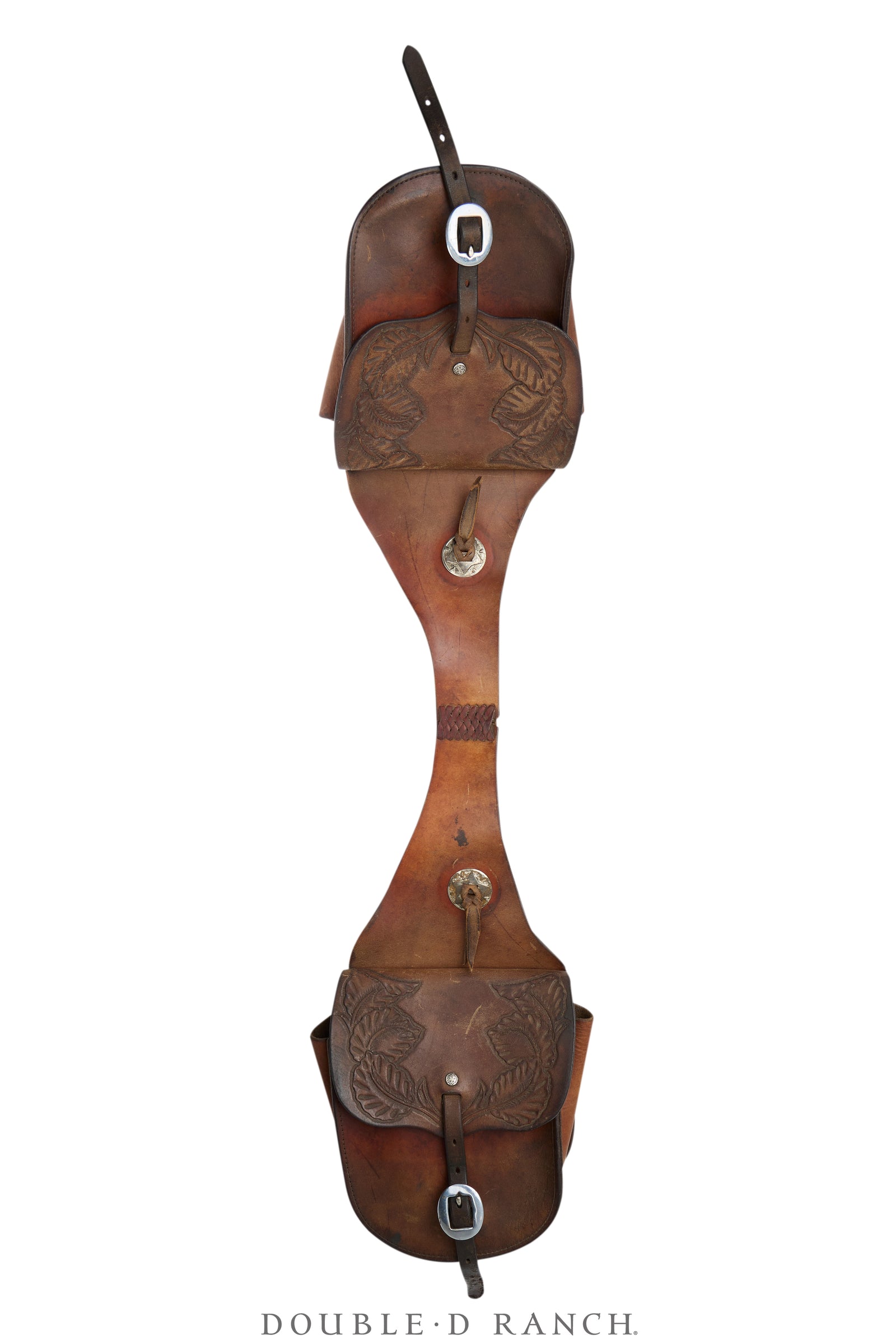 Bag, Saddle Bags, Hand Tooled, Ruckmann Hallmark, Leather, Vintage, 1476