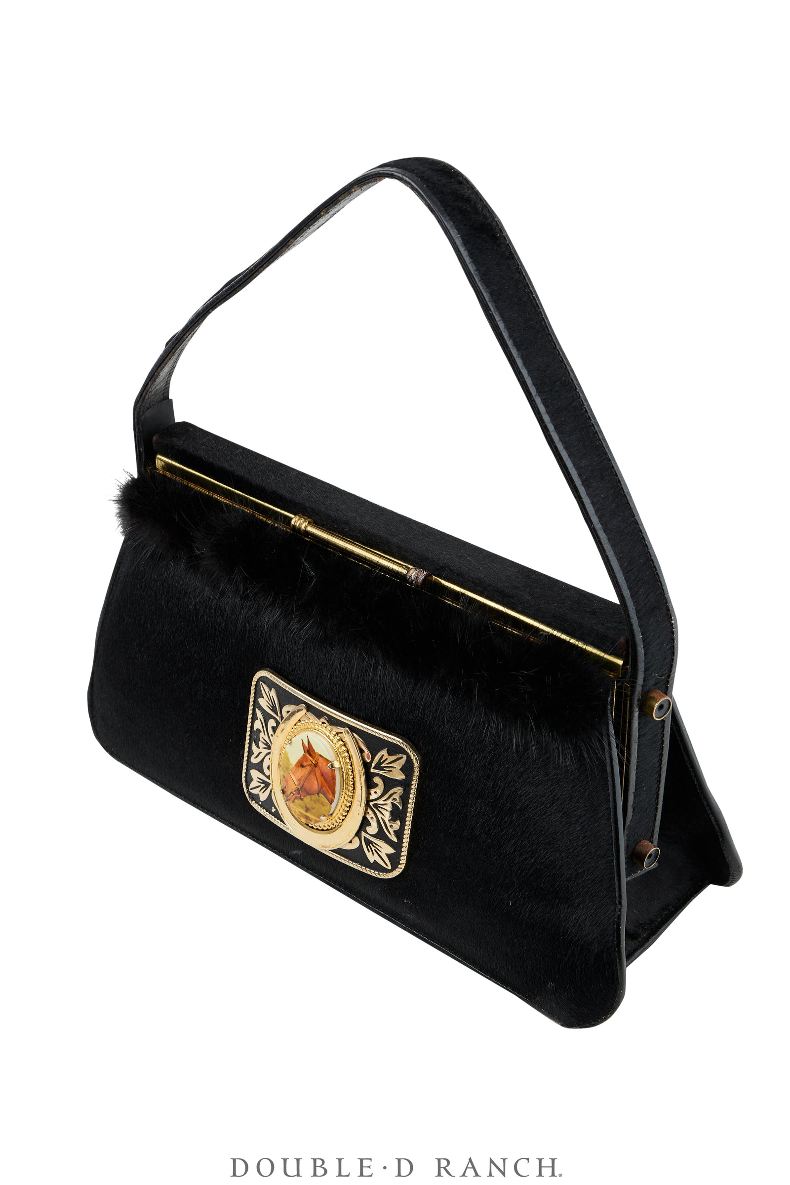 Bag, Silver Label, Hair On with Quarter Horse Cameo Buckle, Repurposed, 1482