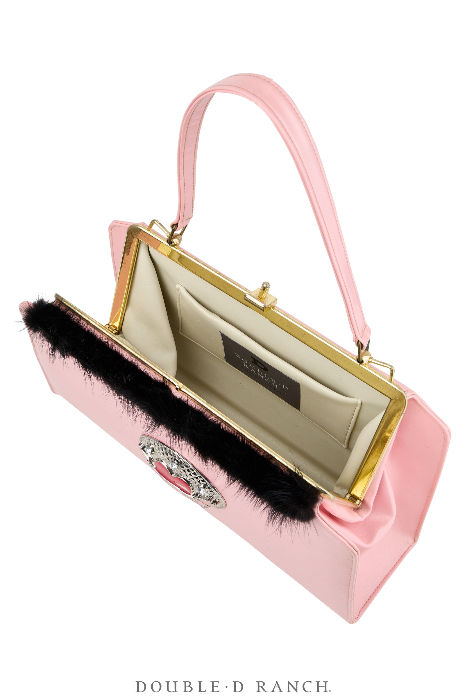 Bag, Silver Label, Pink Patent Leather with Vintage Buckle, Repurposed, 148