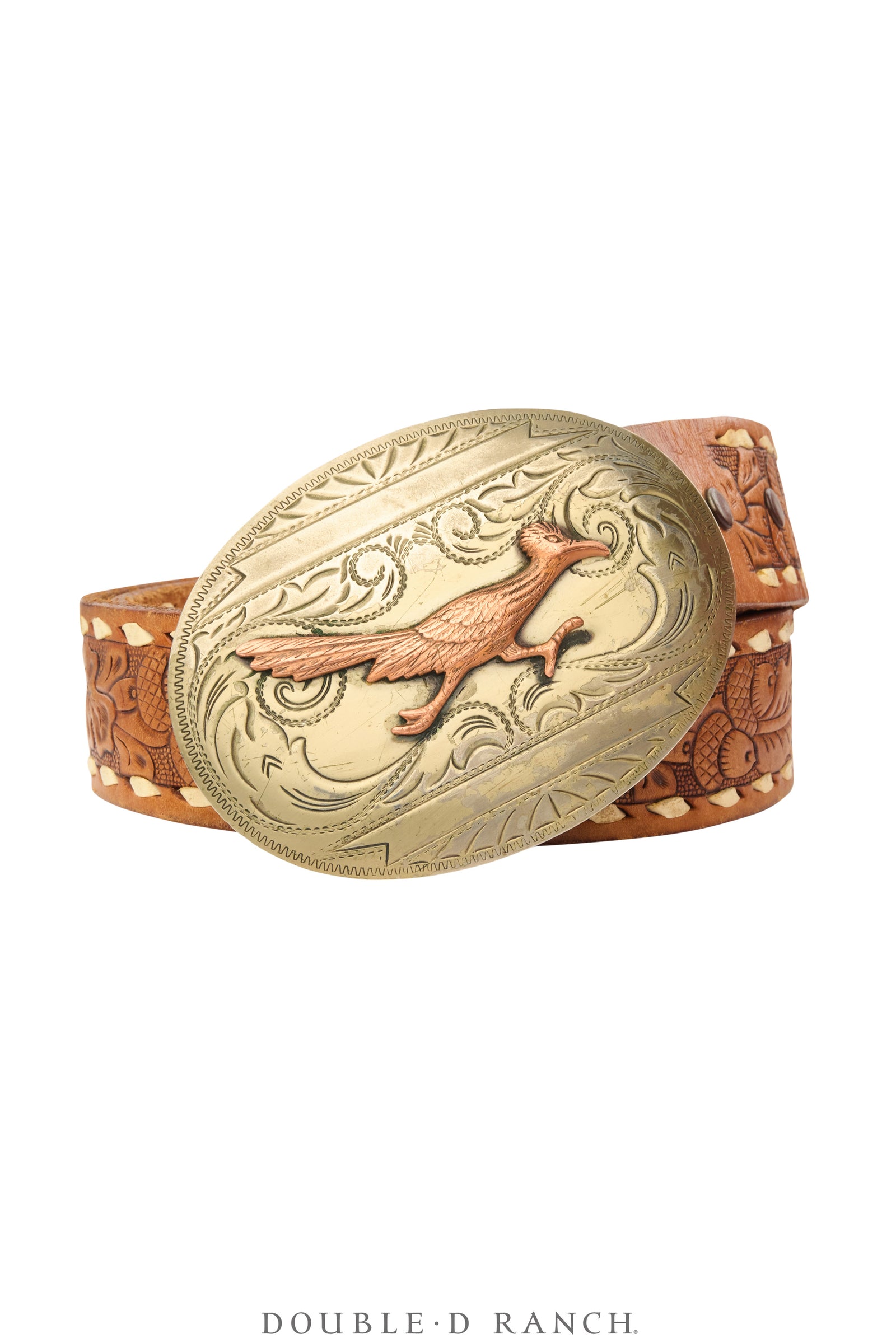 Belt, A Vintage, Buckle, Kitsch, Western, Roadrunner, Vintage, 1034