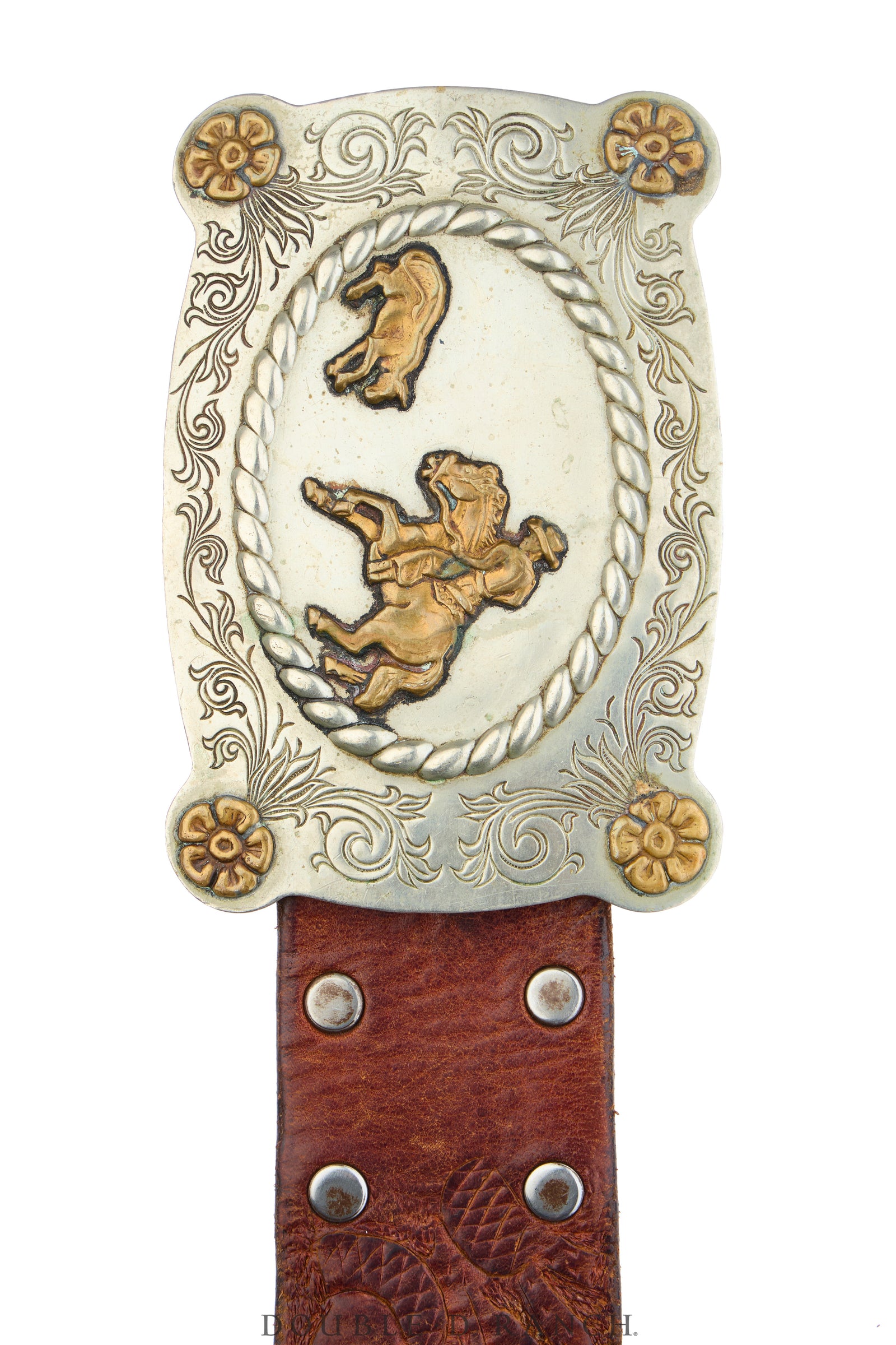 Belt, A Vintage, Buckle Kitsch, Horse, Cutting, Vintage, 1074