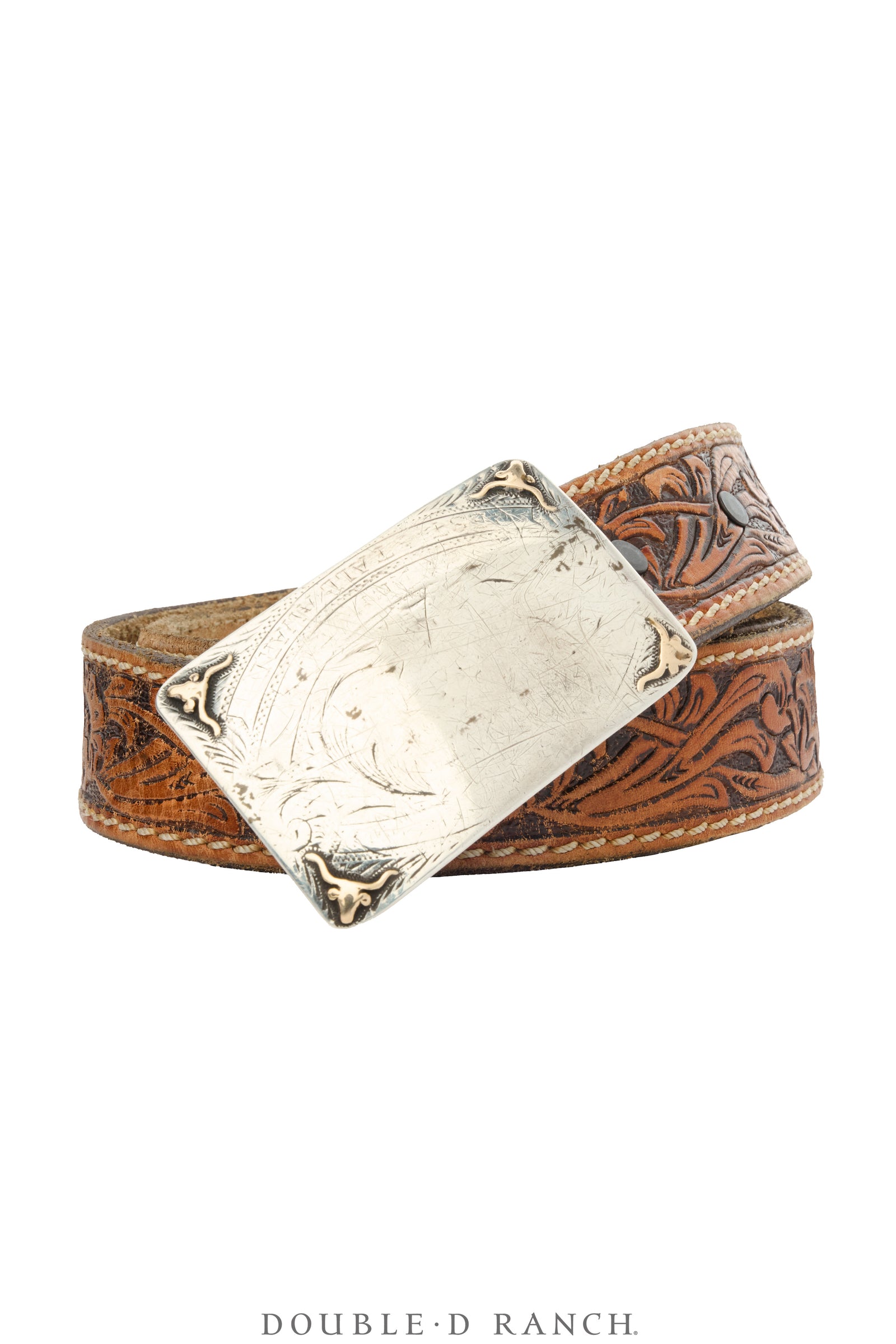Belt, A Vintage, Buckle, Western, Sterling Silver & 10K Gold, Equestrian, Hallmark, Vintage, 1118