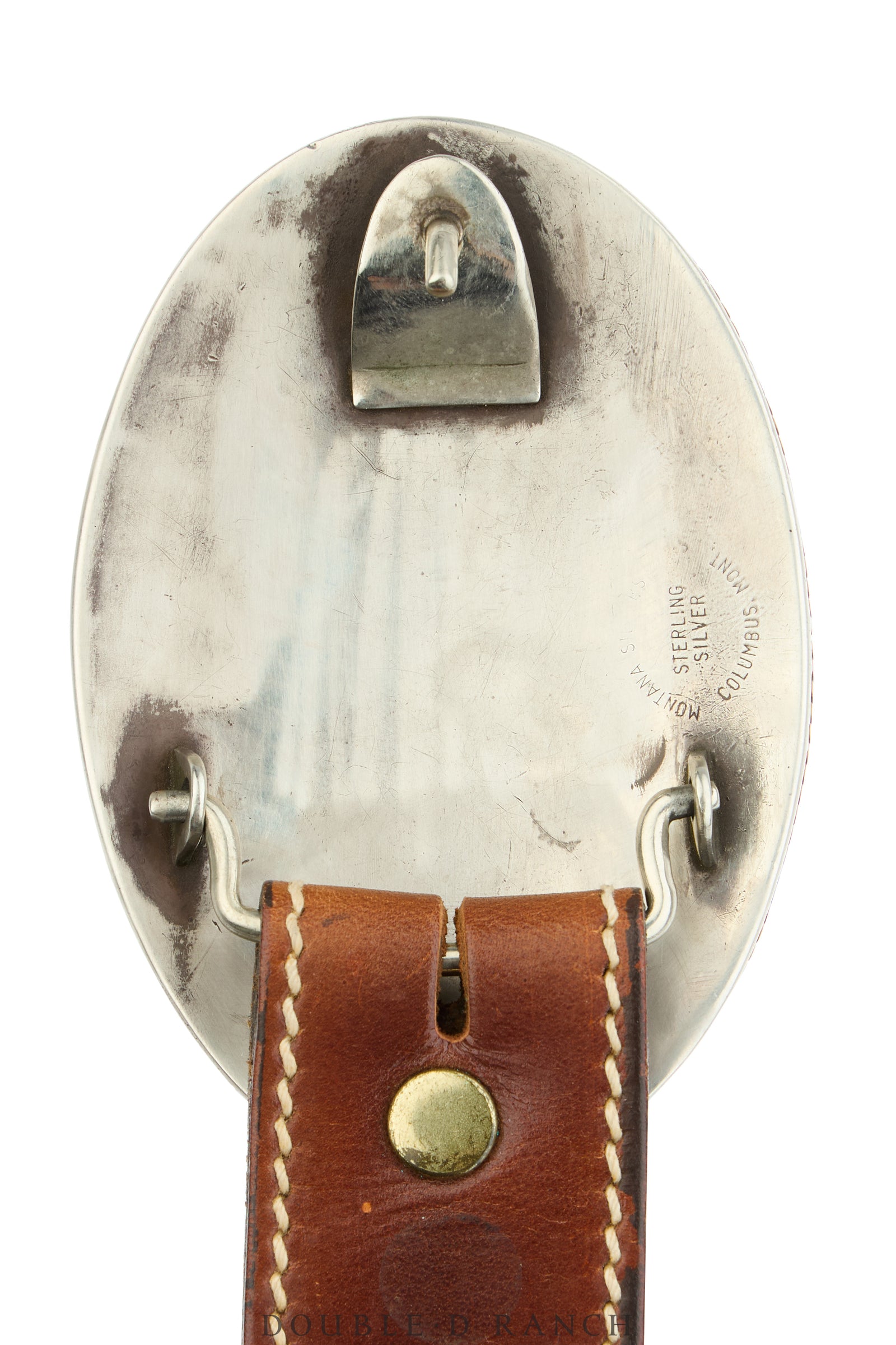 Belt, A Vintage, Buckle, Western, Team Roping, Sterling Silver, Hallmark, Vintage, 1121