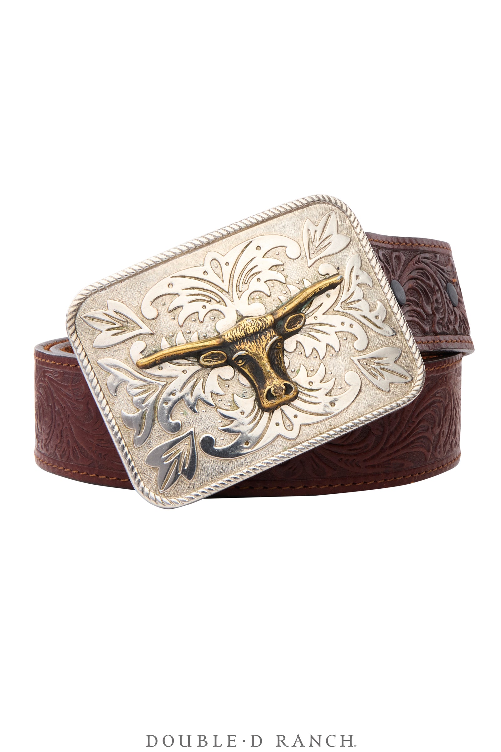 Belt, A Vintage, Buckle Kitsch, Western, Longhorn, Vintage, 1142