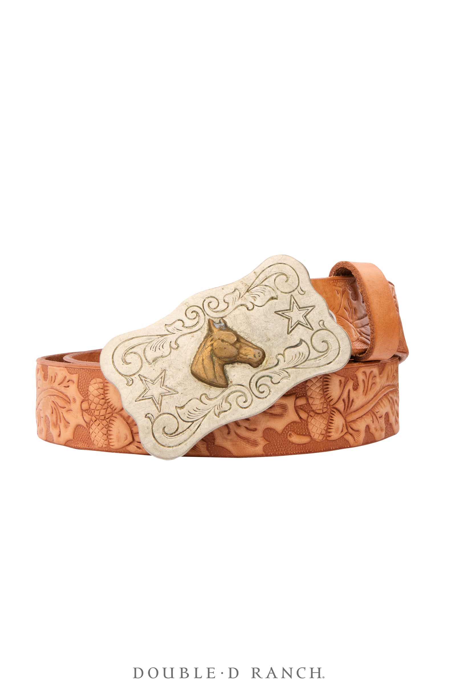 Belt, A Vintage, Buckle, Western, Horse & Stars, Hallmark, Vintage, 1154