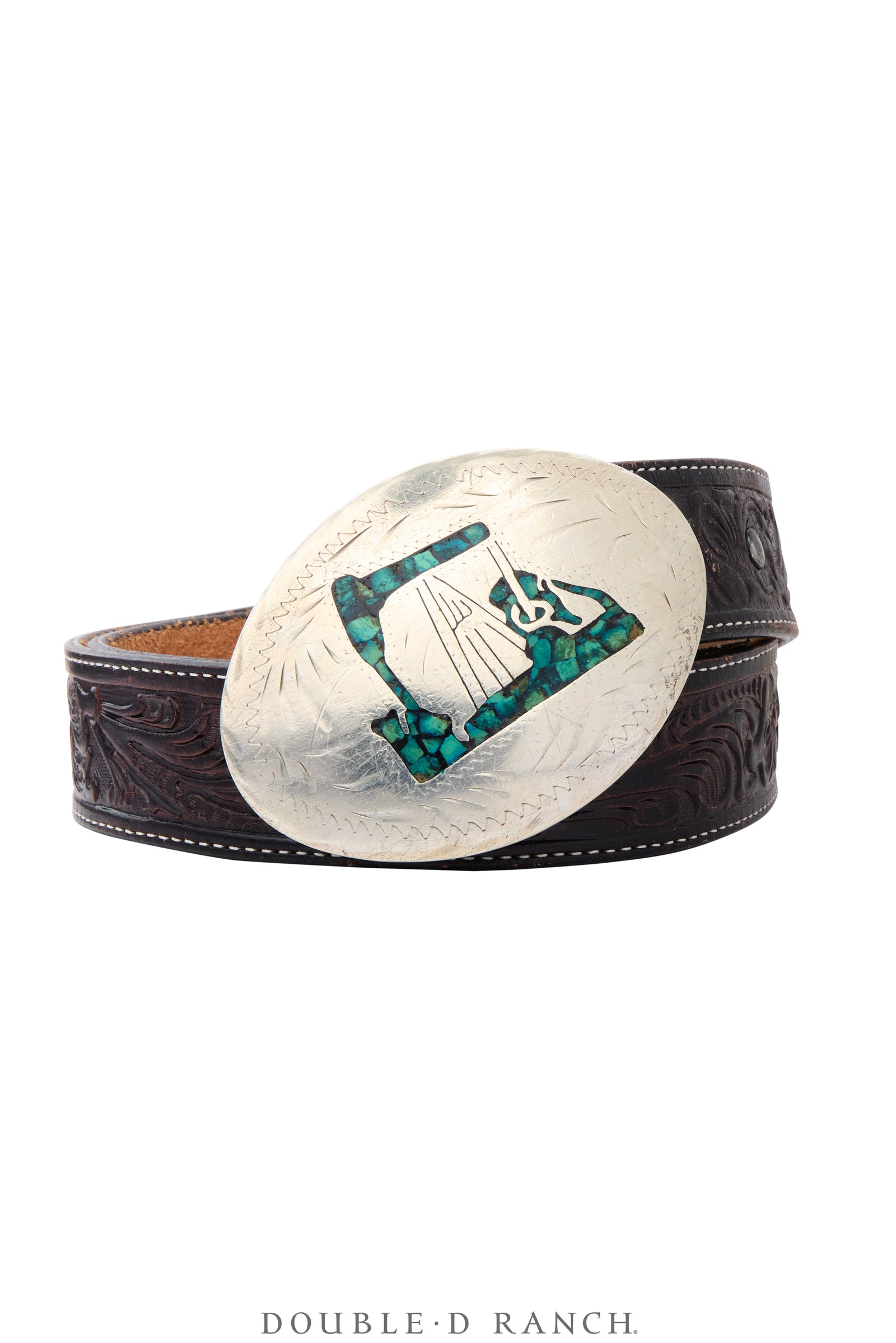 Belt, A Vintage, Buckle, Western, Roughneck Rodeo, Turquoise, Vintage, 1166