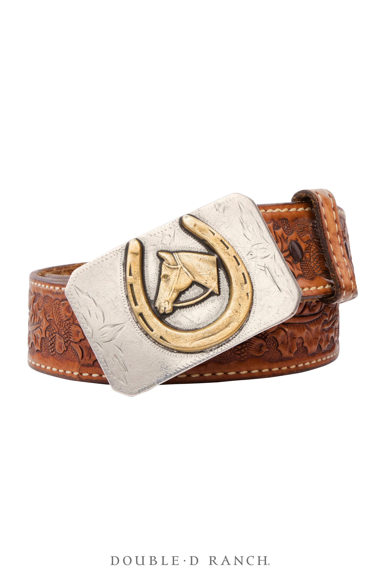 Belt, A Vintage, Buckle, Western, Horse Within Horseshoe, Hallmark, Vintage, 1193