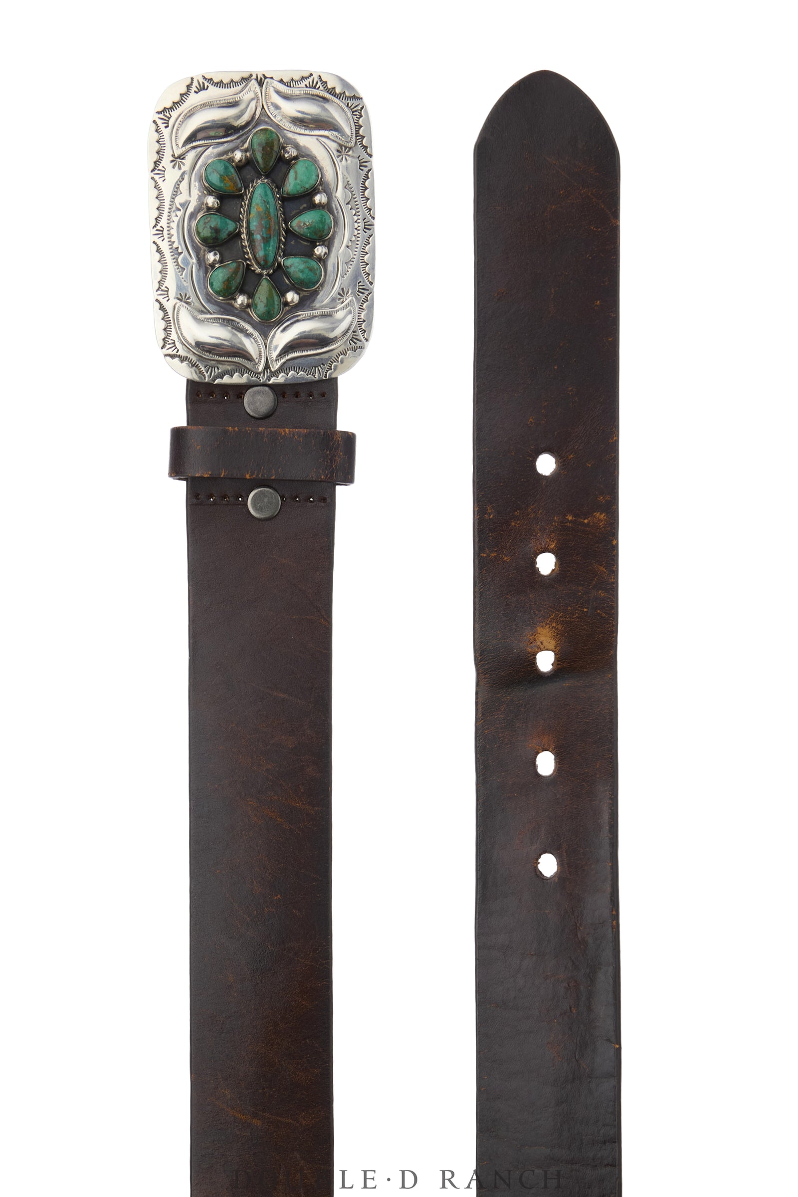 Belt, A Vintage, Buckle, Concho, Turquoise, Hallmark, Vintage, 1223