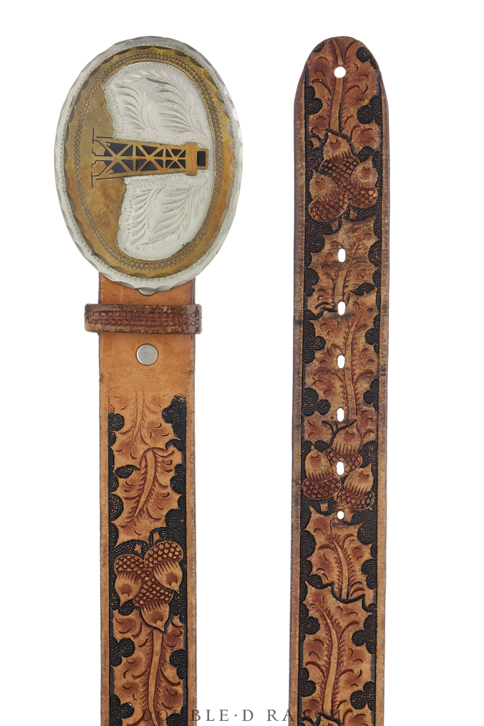 Belt, A Buckle, Western, Roughneck, Vintage, 1230