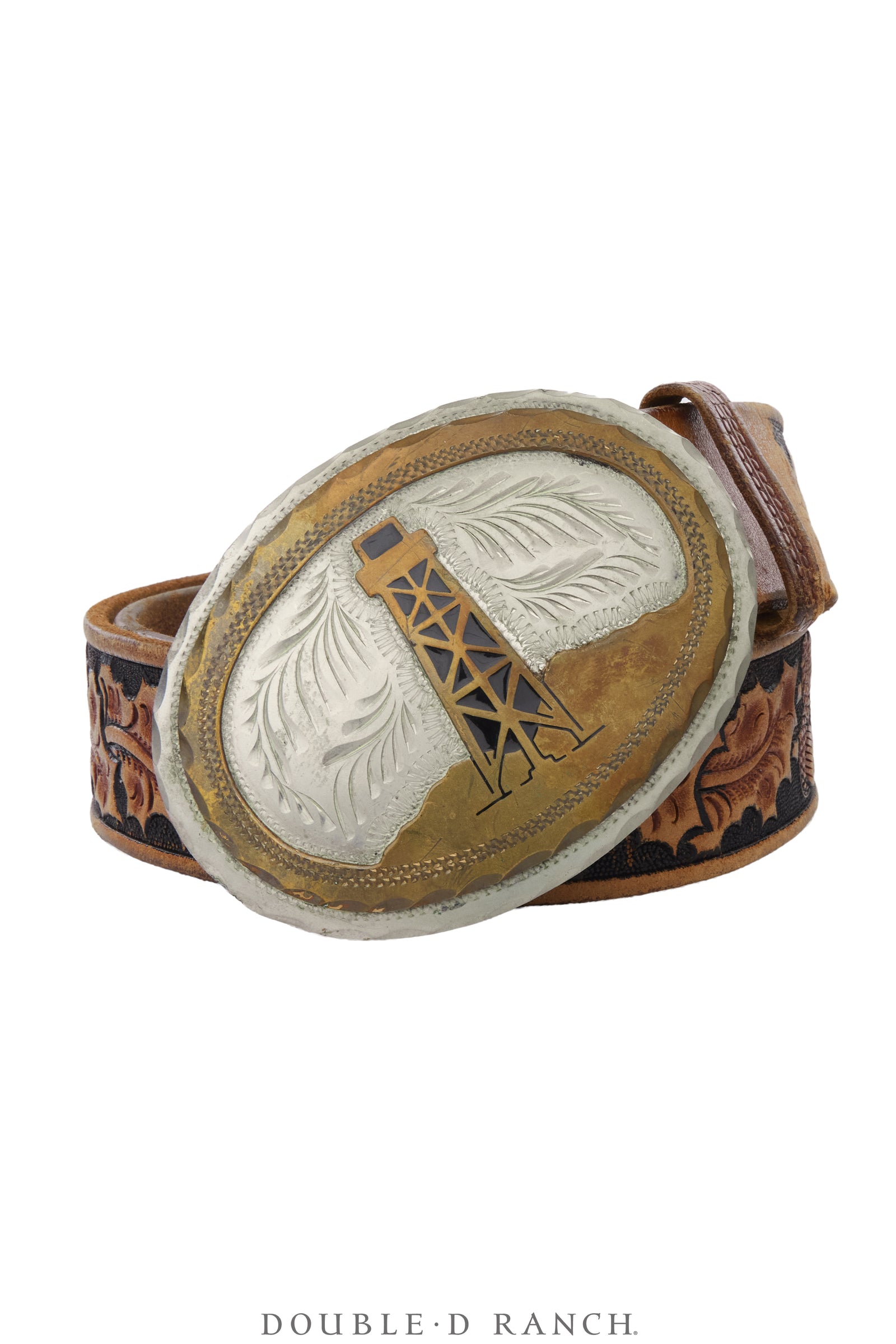 Belt, A Buckle, Western, Roughneck, Vintage, 1230