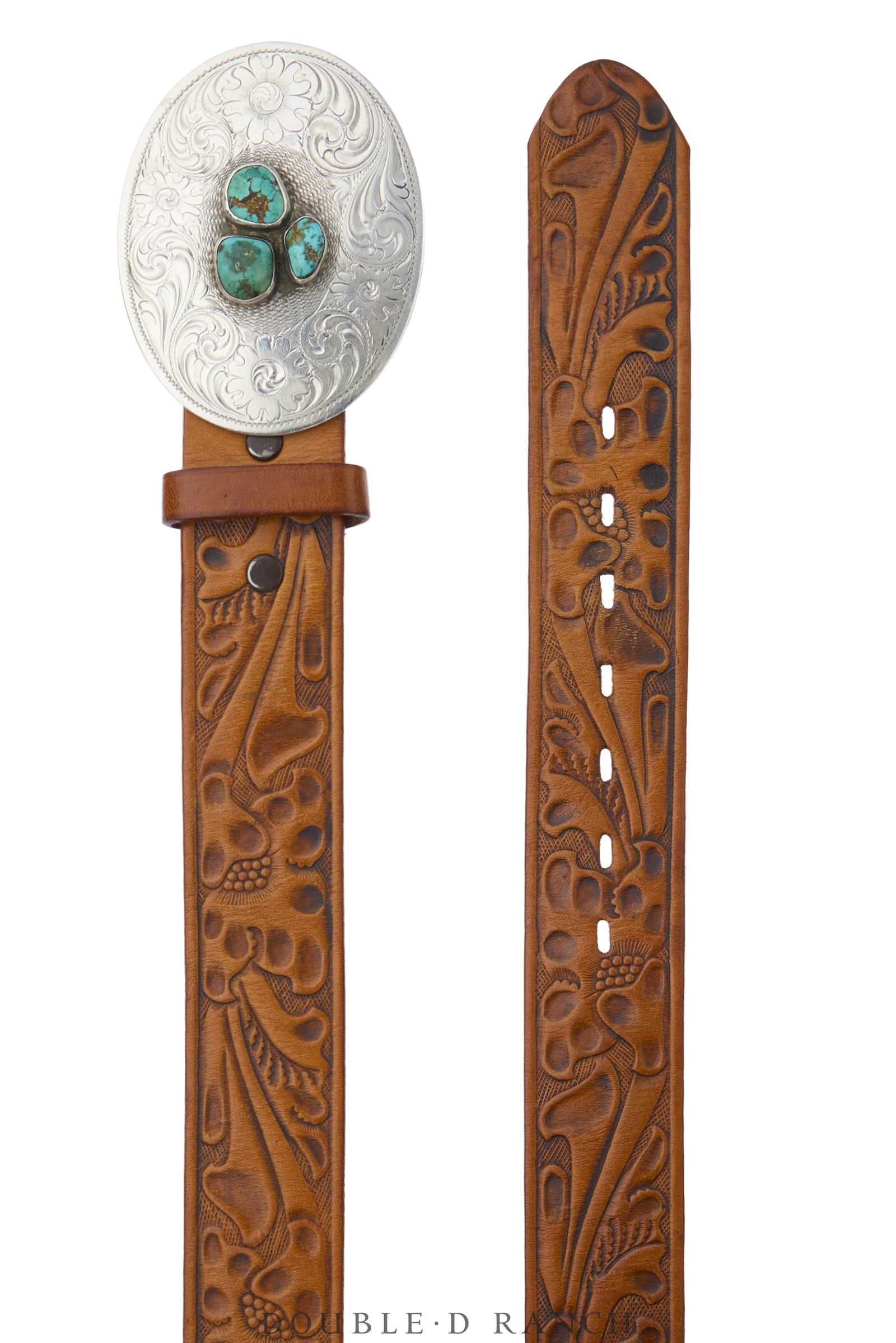 Belt, A Vintage, Buckle, Concho, Turquoise, Hallmark, Vintage, 1278