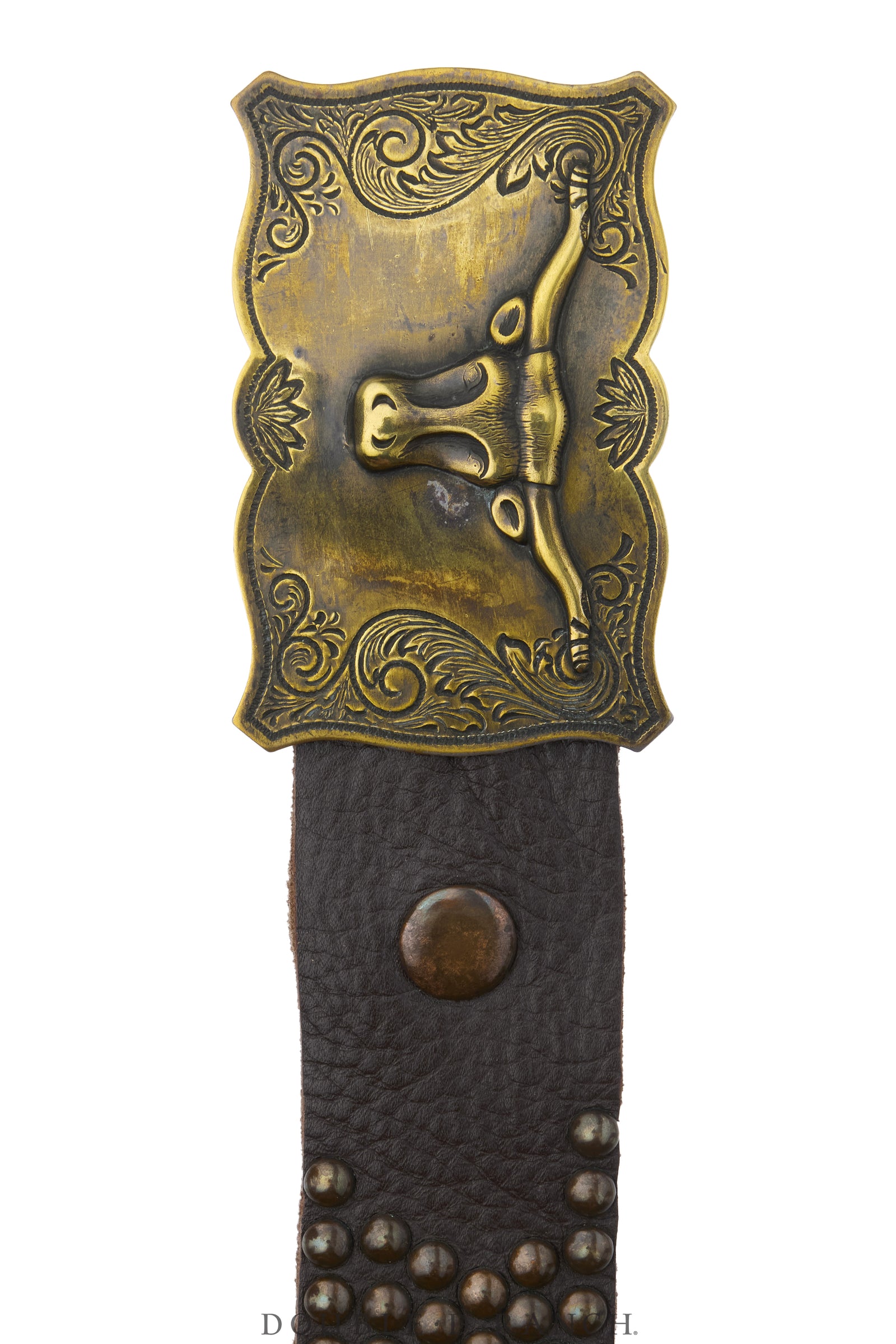 Belt, A Vintage, Buckle, Western, Longhorn, Vintage, 1306