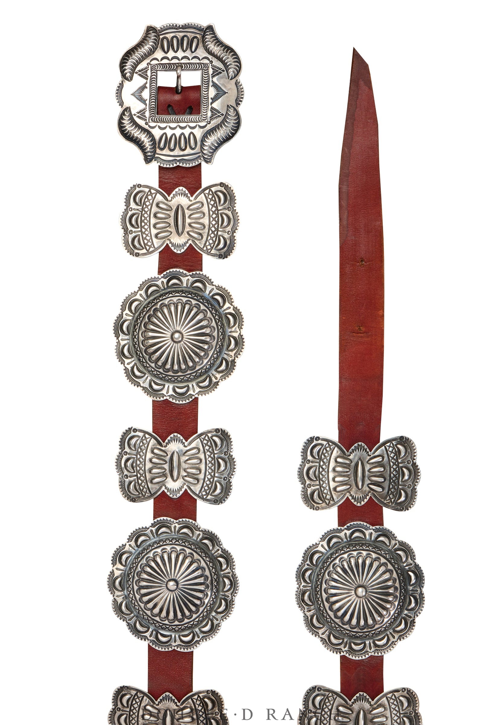 Belt, A Vintage, Concho, Sterling Silver, Kirk Smith Hallmark, Vintage c. 2000s, 698