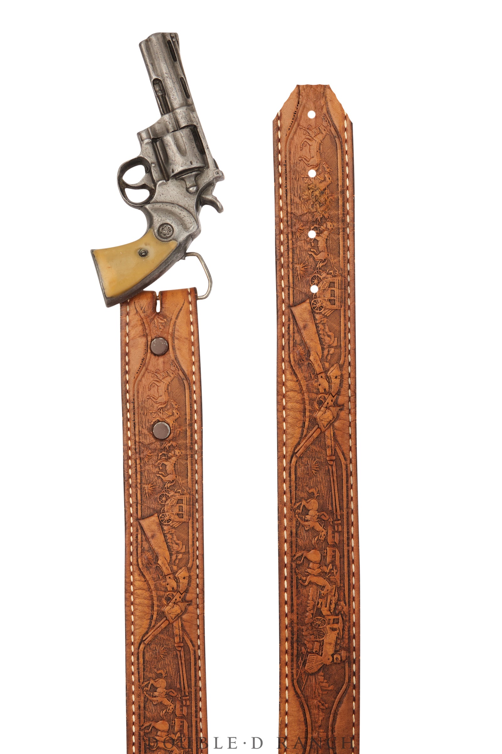 Belt, A Vintage, Buckle, Kitsch, Revolver, Hallmark, Vintage, 909