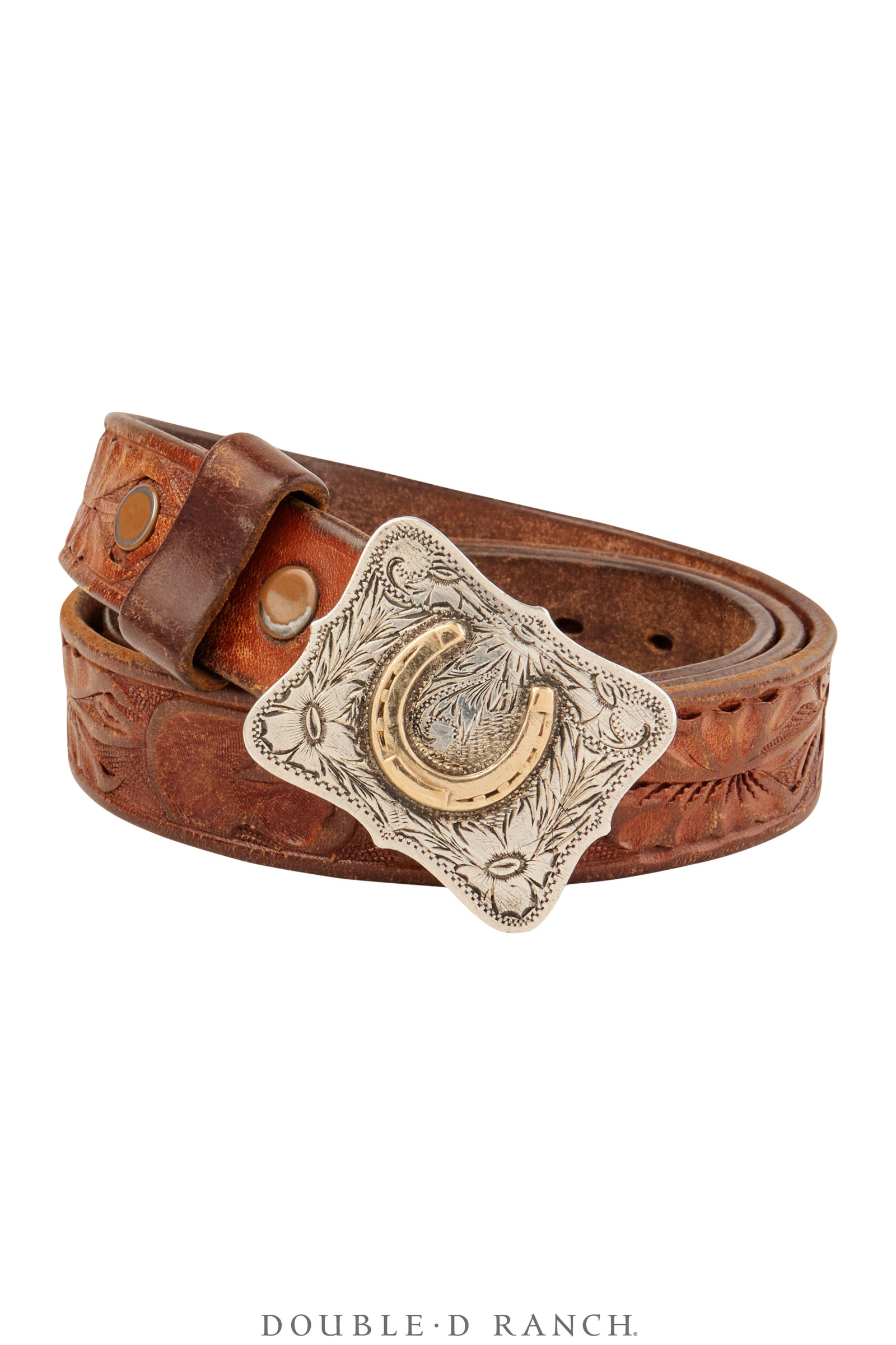 Belt, A Vintage, Buckle, Western, Horseshoe, 14K Gold, Hallmarks, Vintage, 913