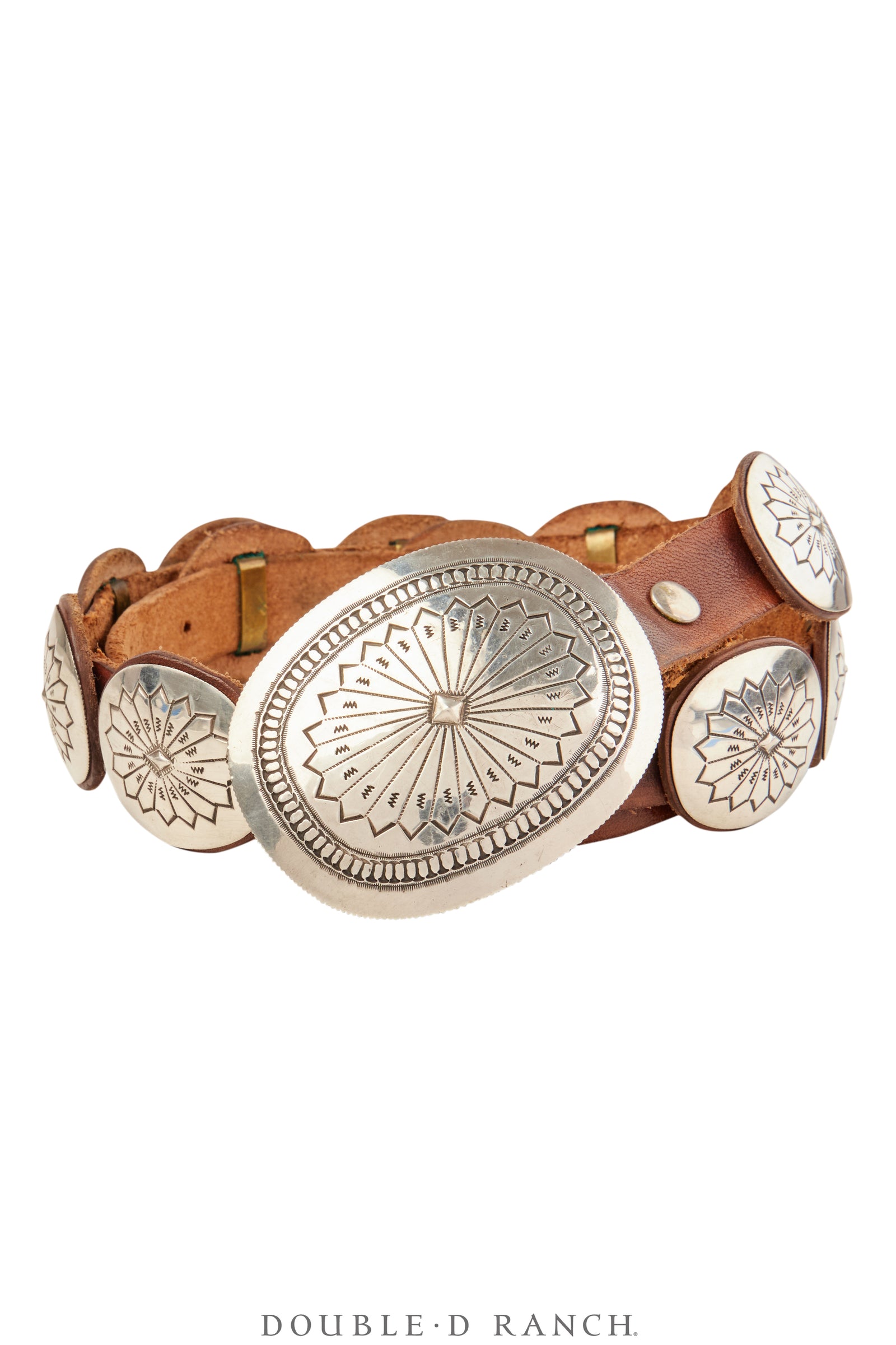 Belt, A Vintage, Concho, Sterling Silver, Vintage, 916