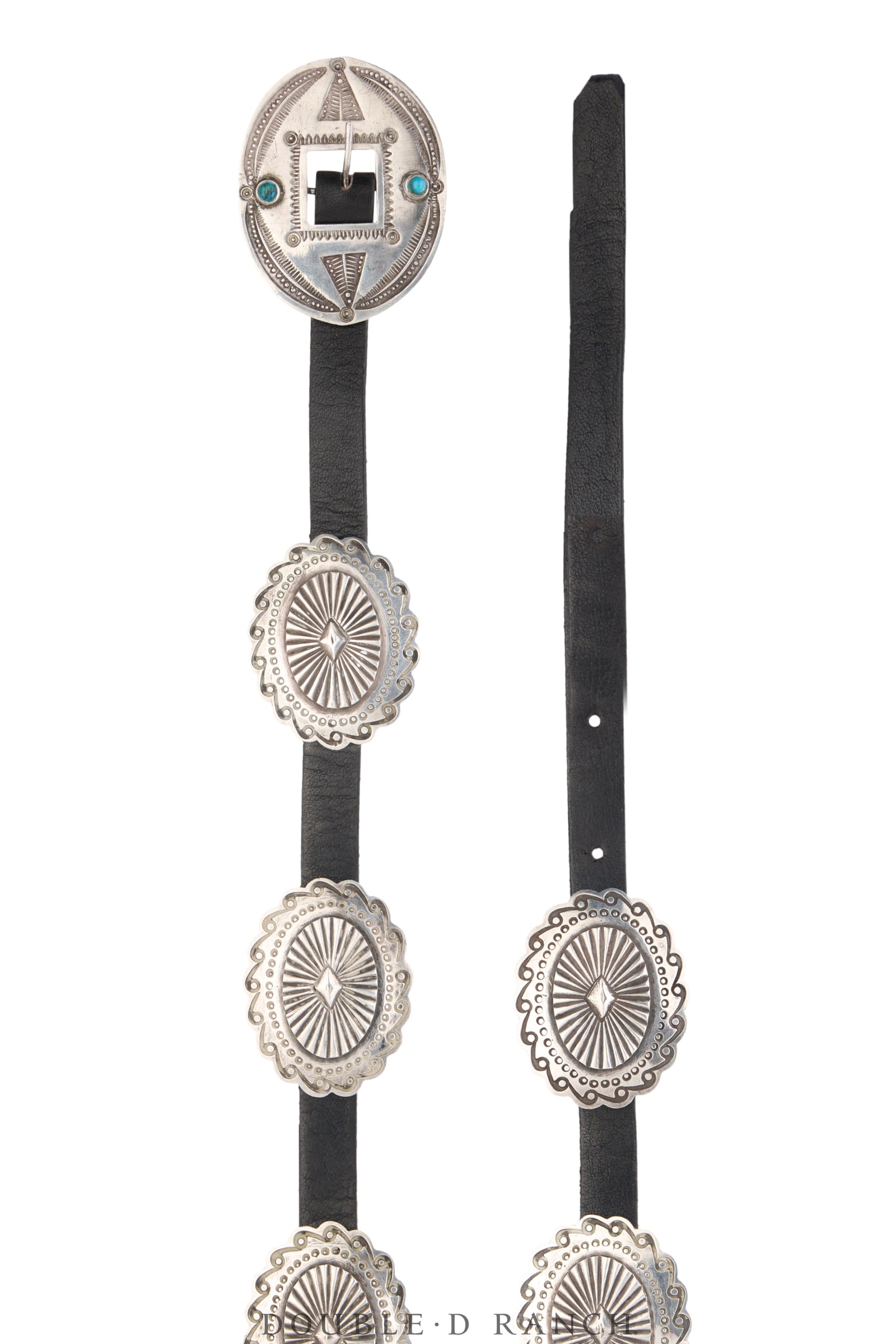 Belt, A Vintage, Concho, Turquoise, 2nd Phase, Vintage, Mid-Century, 980