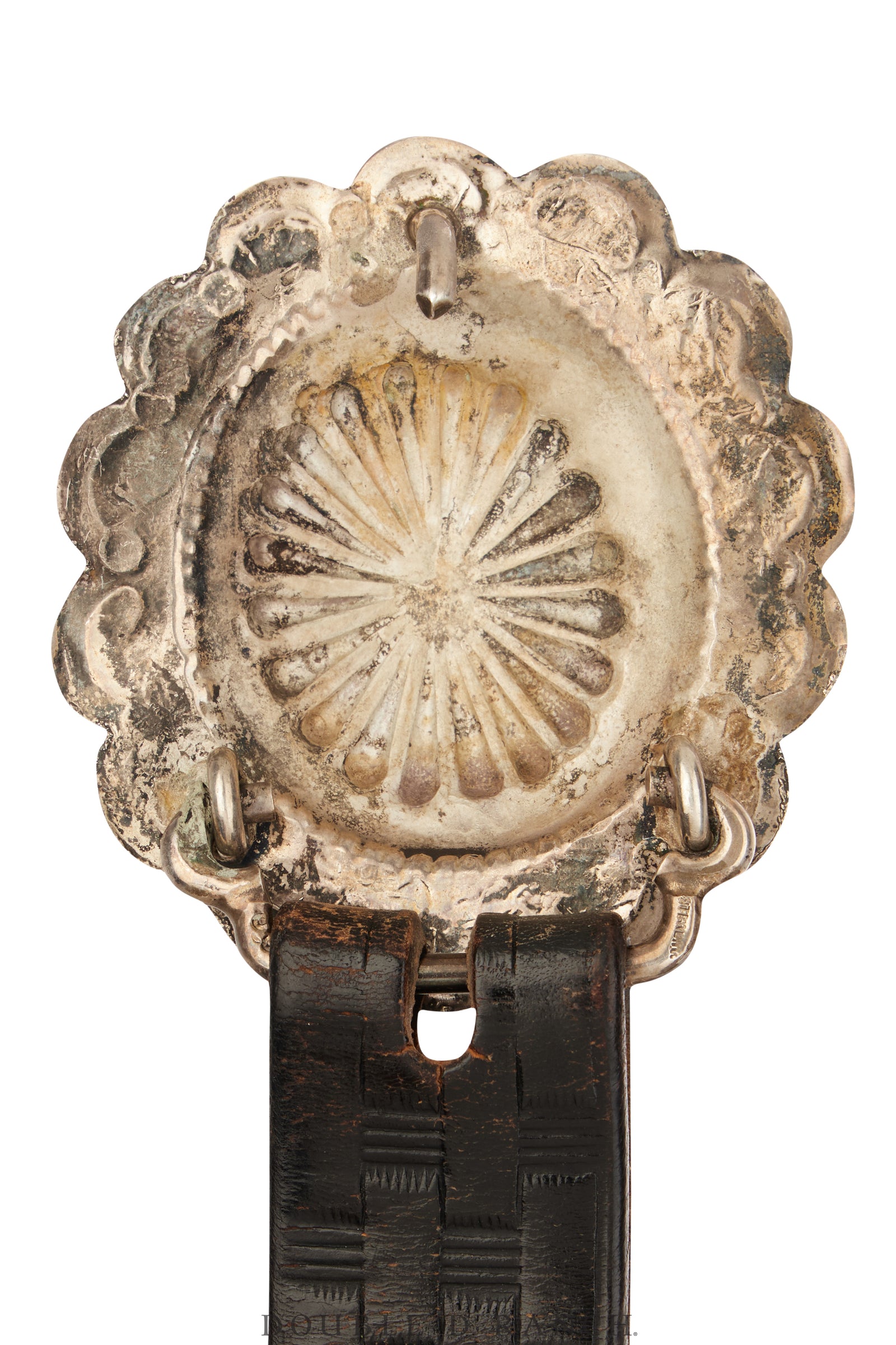 Belt, A Vintage, Buckle, Concho, Marks, Vintage, 900