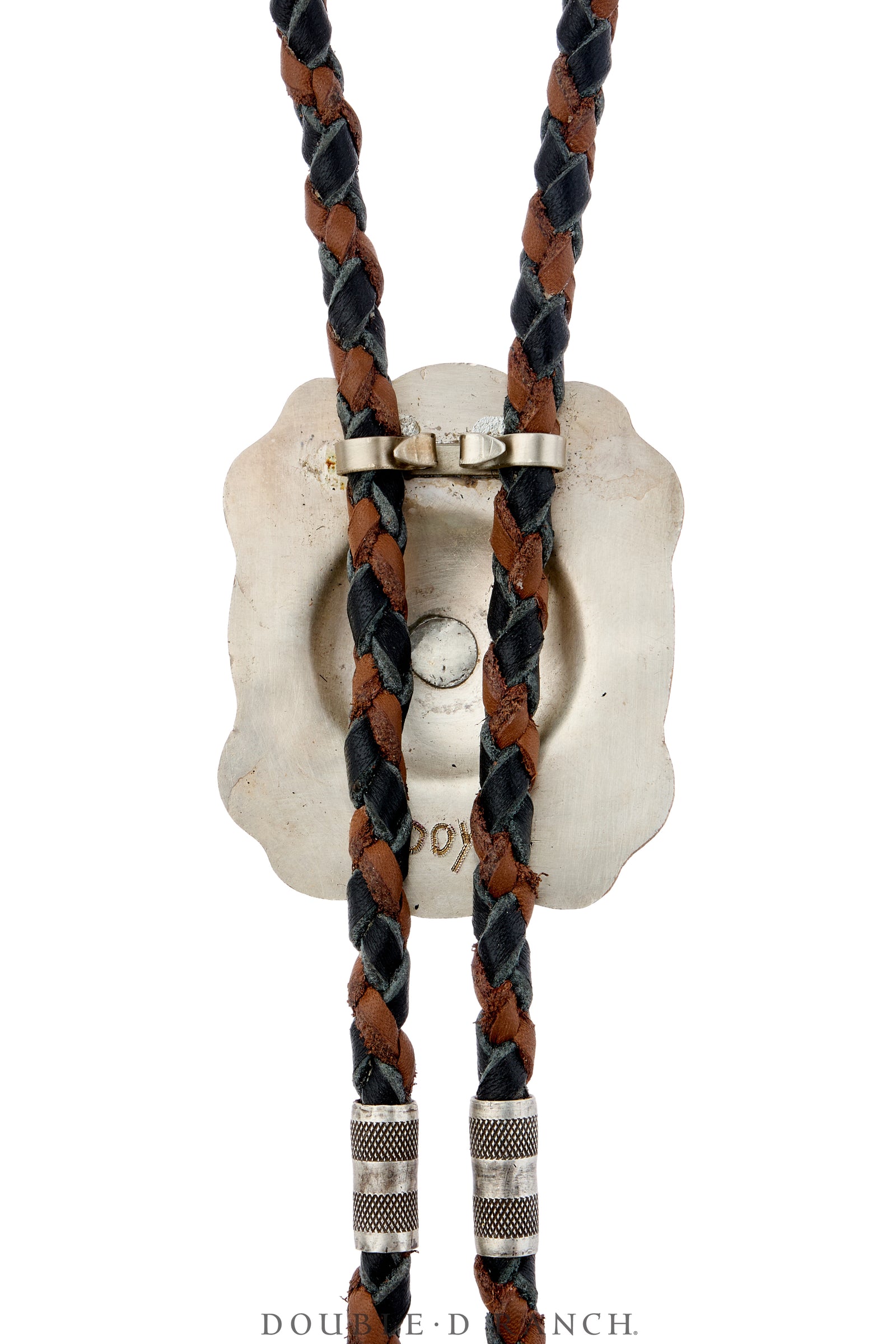 Bolo, Concho, Engraved, Horsehair, Linda Doyle Hallmark, New Old Stock, 3919