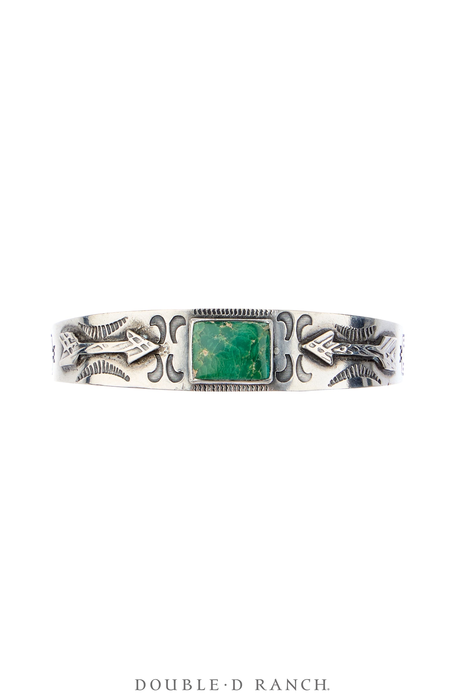 Cuff, Fred Harvey Railroad Era, Turquoise, Arrows, Vintage ‘40s, 4333