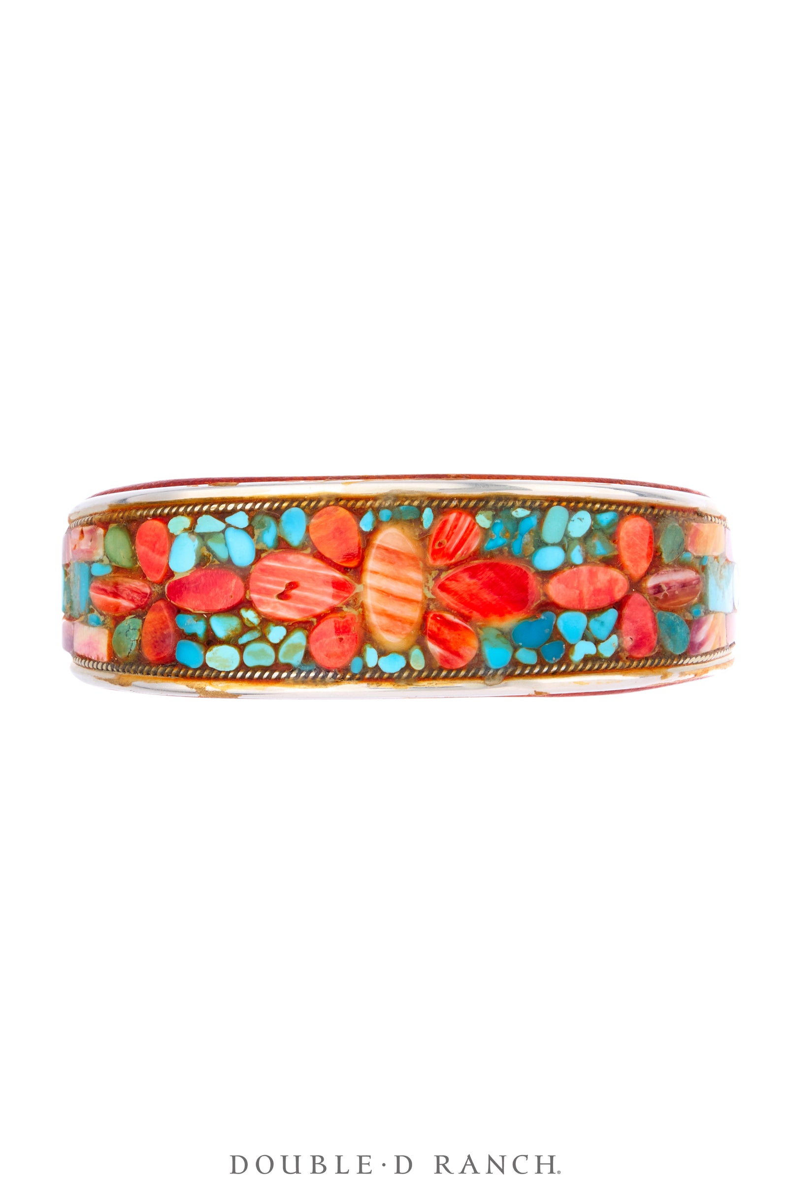 Cuff, Inlay, Turquoise, Leather Lined, Artisan, Charlie Favour, Contemporary, 4339