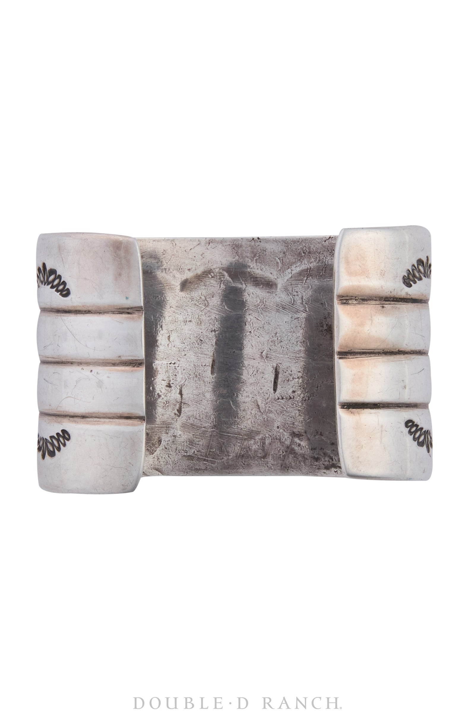 Cuff, Stampwork, Sterling Silver, Heavy, Vintage, 3770