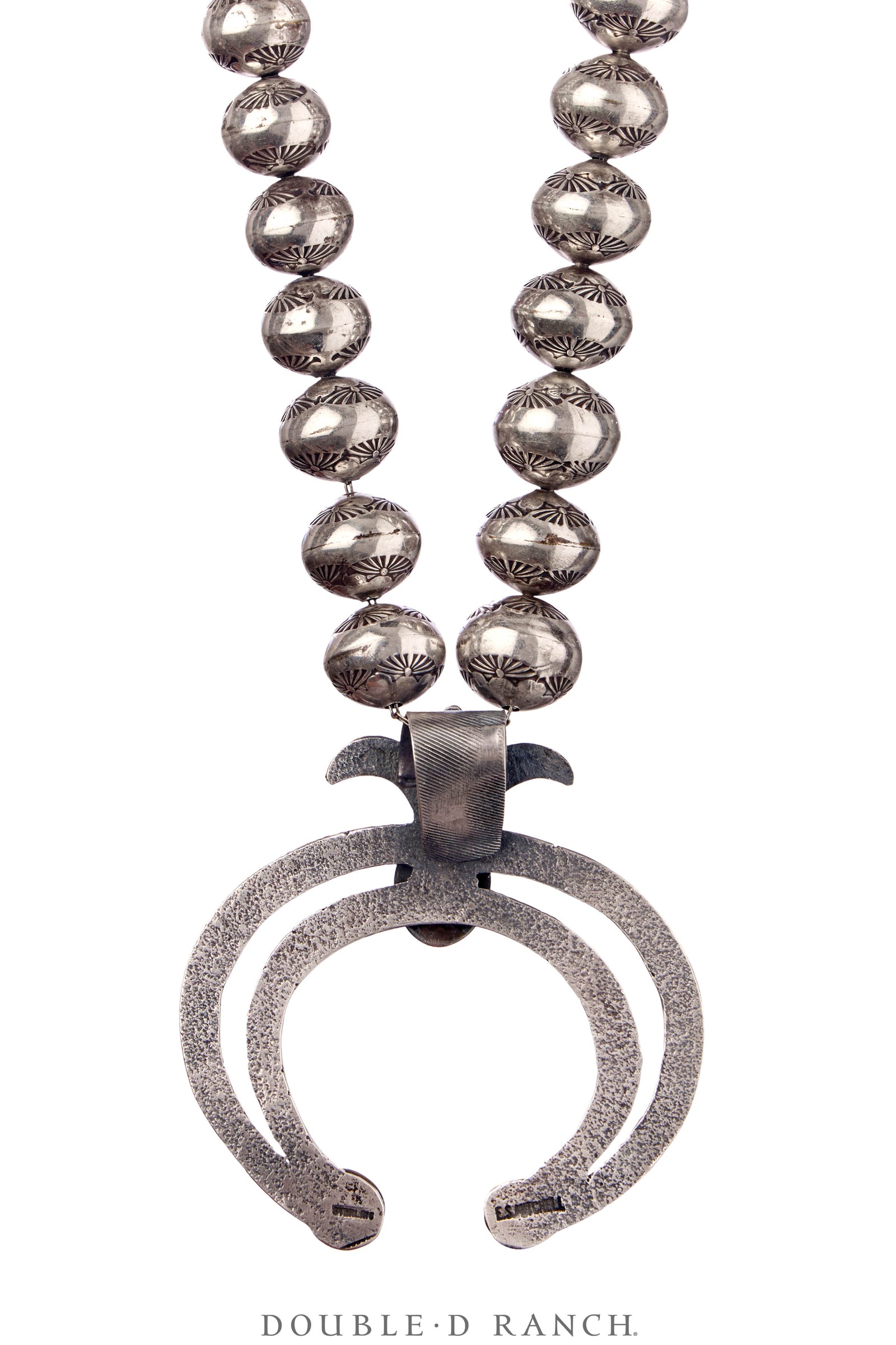 Necklace, Squash Blossom, Turquoise, Cast Naja, Hallmark, Vintage, 3651