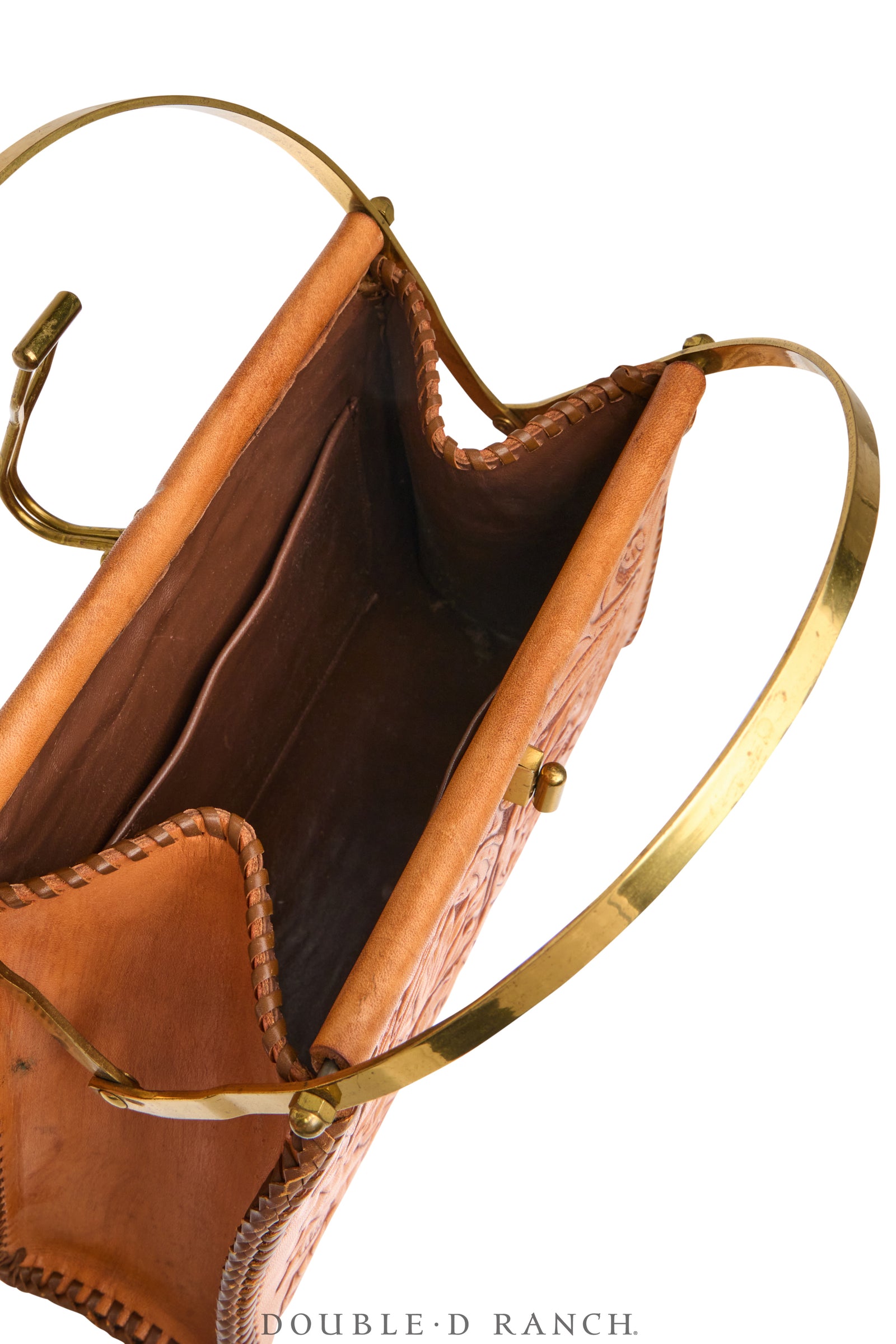 Bag, Handbag, Hand-tooled Leather, Vintage, 1422