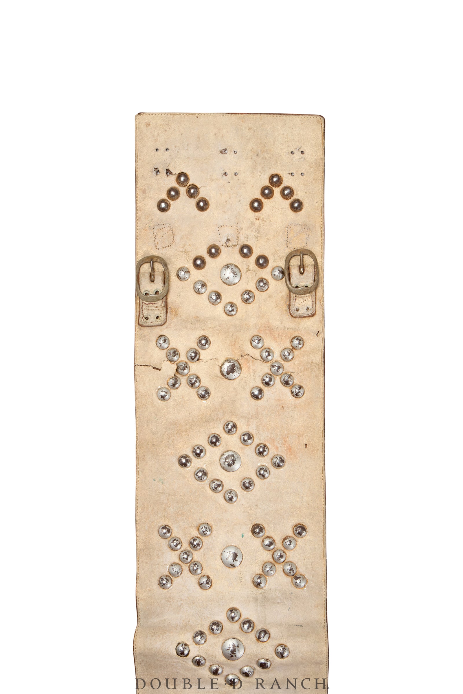 Belt, A Vintage, Bronc, Studs, Diamonds & X's Matching Guantlets, Vintage, Early 20th Century, 463