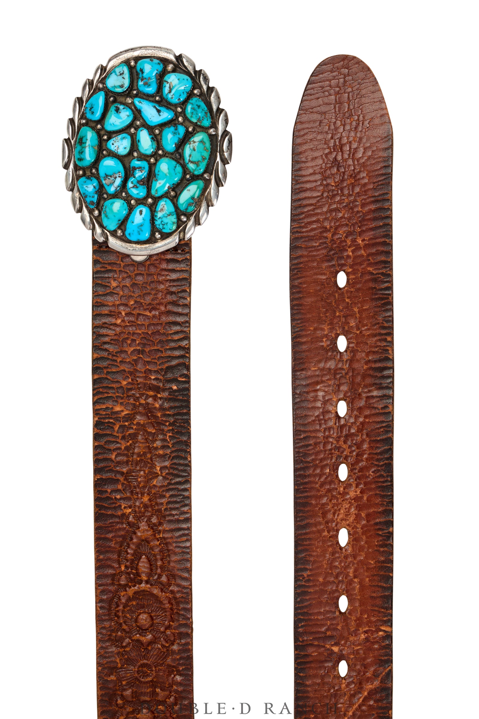 Belt, A Vintage, Buckle, Cluster, Turquoise, Hallmark, Vintage, 688