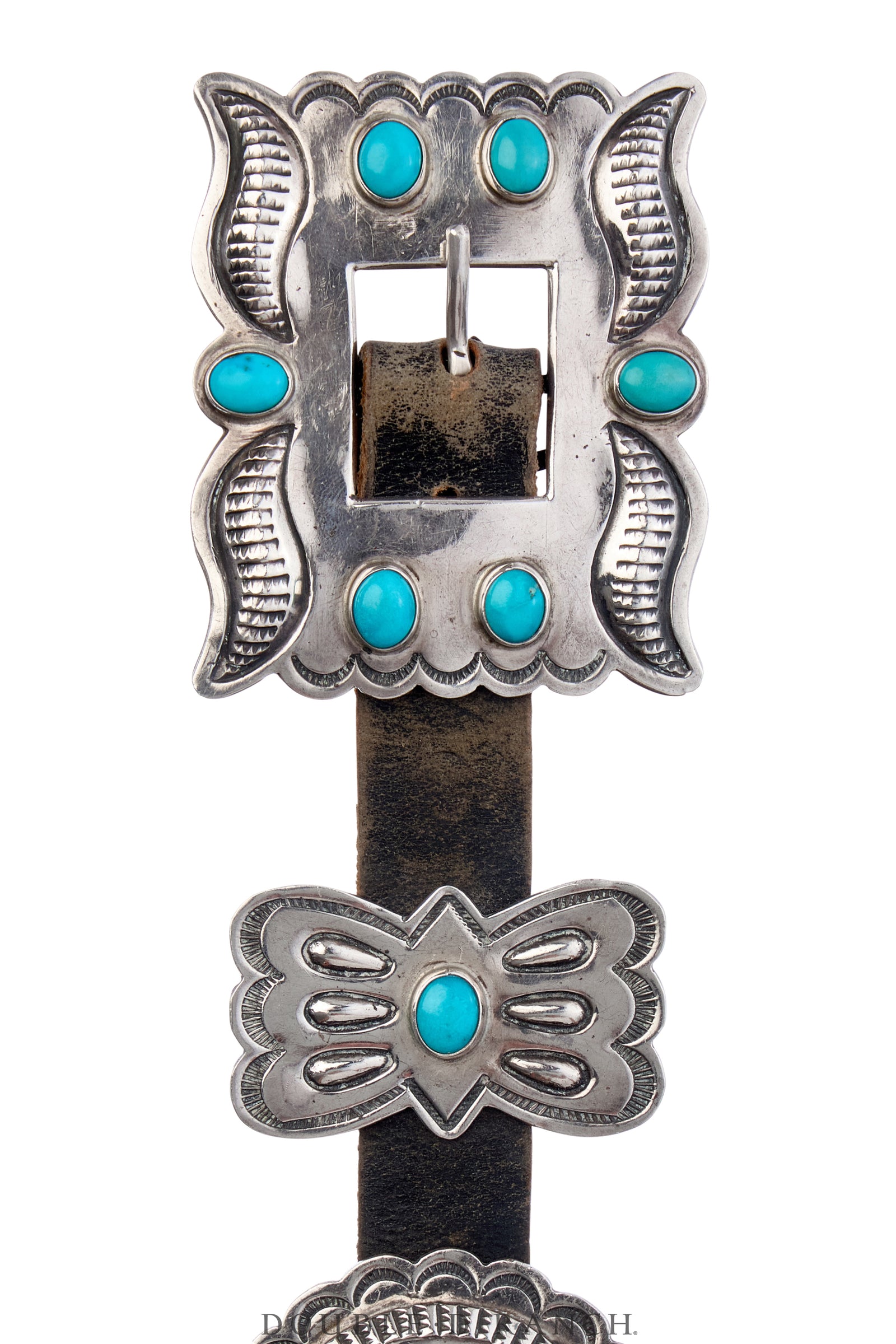 Belt, A Vintage, Concho, Turquoise, Roger Skeet Jr. Hallmark, Vintage, 711