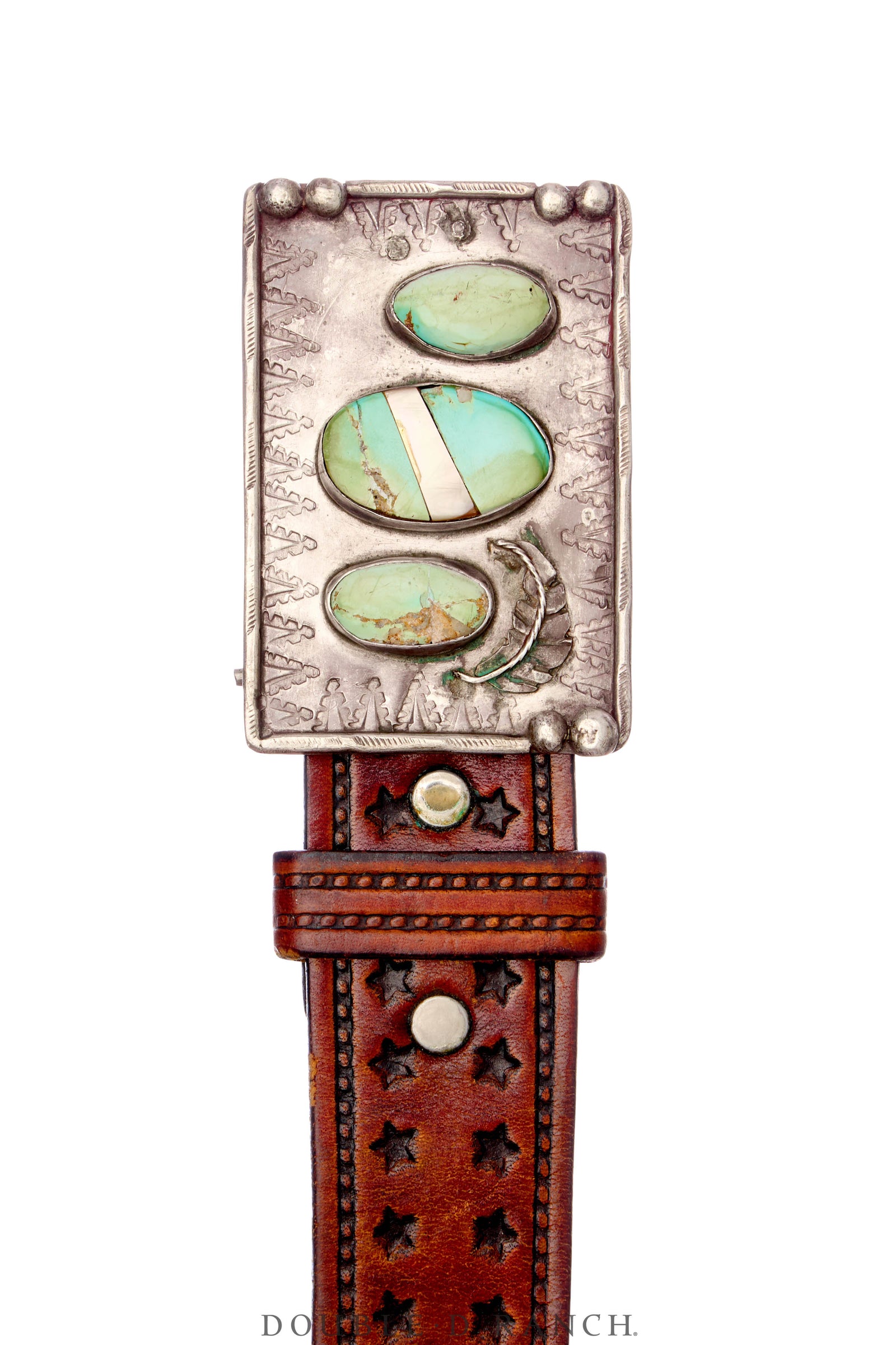 Belt, A Vintage, Buckle, Novelty, Turquoise, Hallmark, Vintage, 809