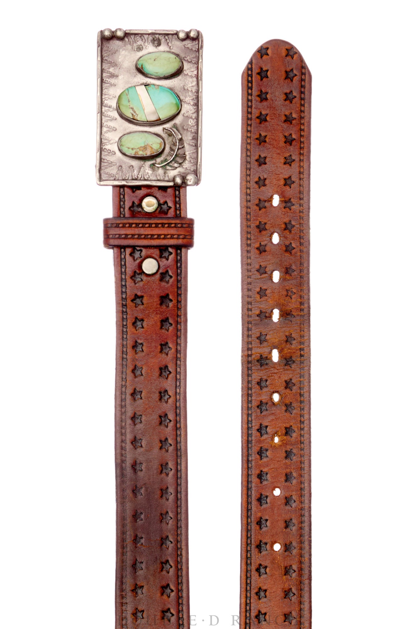 Belt, A Vintage, Buckle, Novelty, Turquoise, Hallmark, Vintage, 809