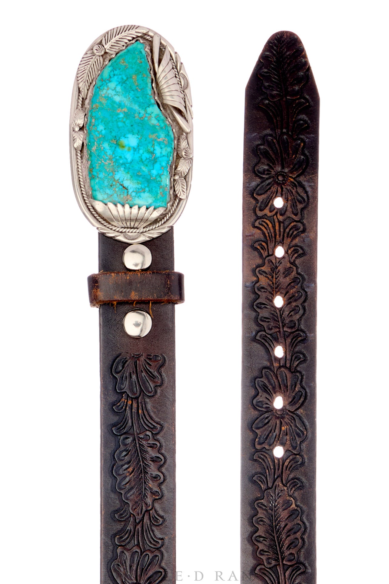Belt, A Vintage, Buckle, Specimen, Turquoise, Vintage, 816
