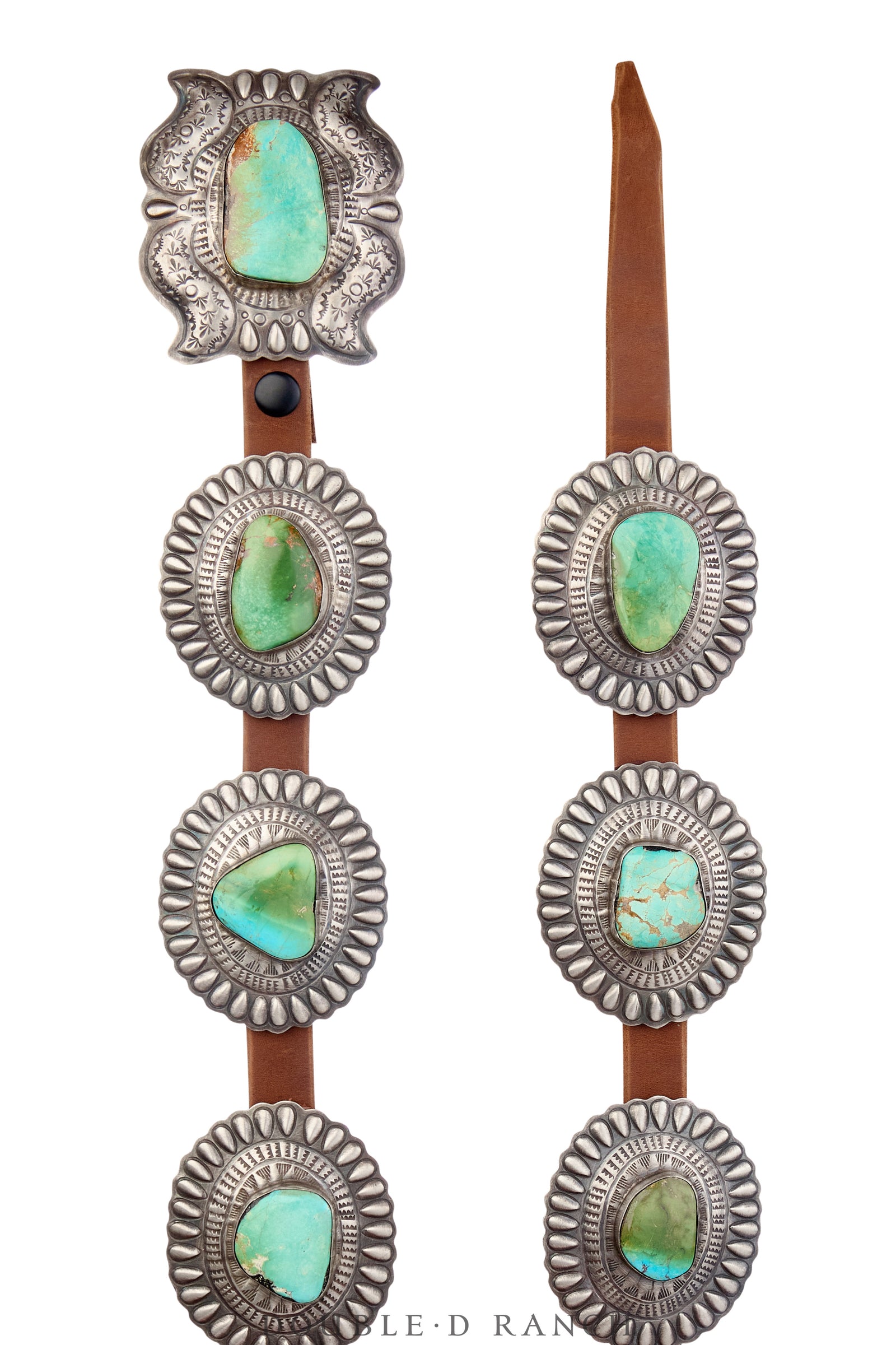 Belt, A Concho, Sterling Silver, Third Phase Revival, Hallmark, Contemporary, 728