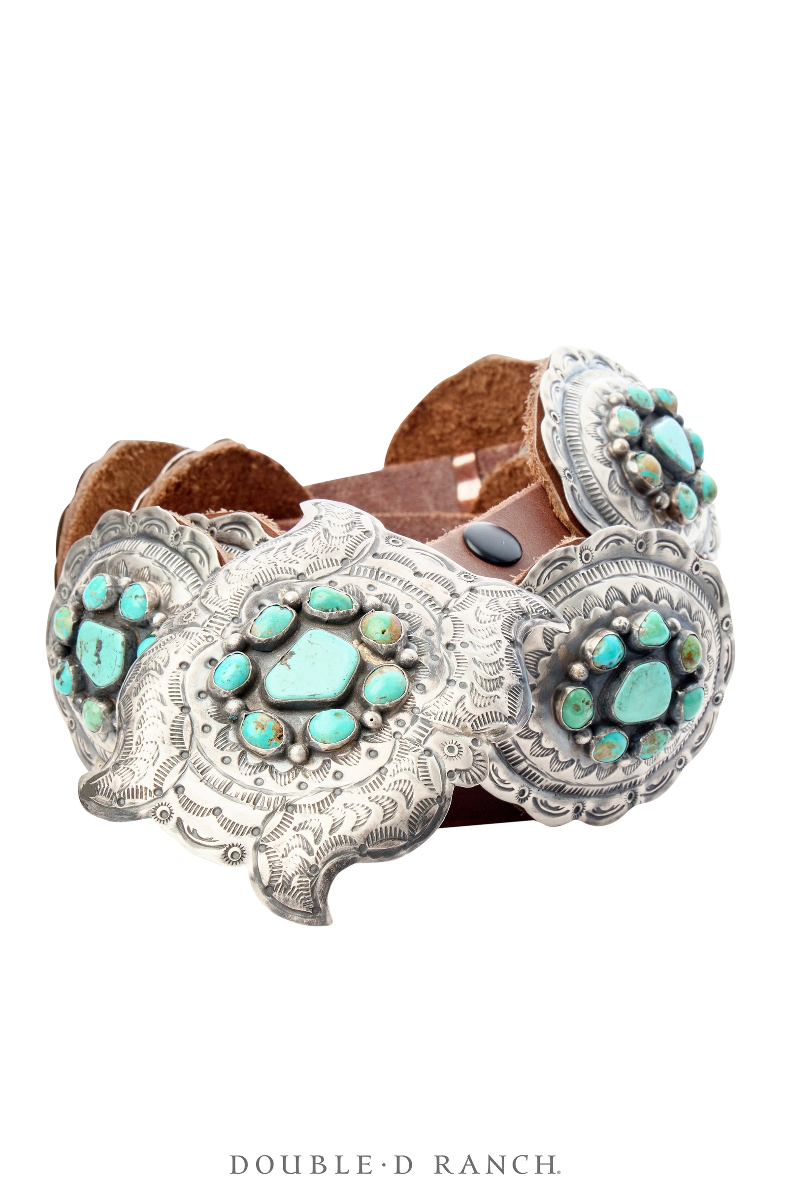 Belt, A Concho, Sterling Silver, Third Phase Revival, Hallmark, Contemporary, 726