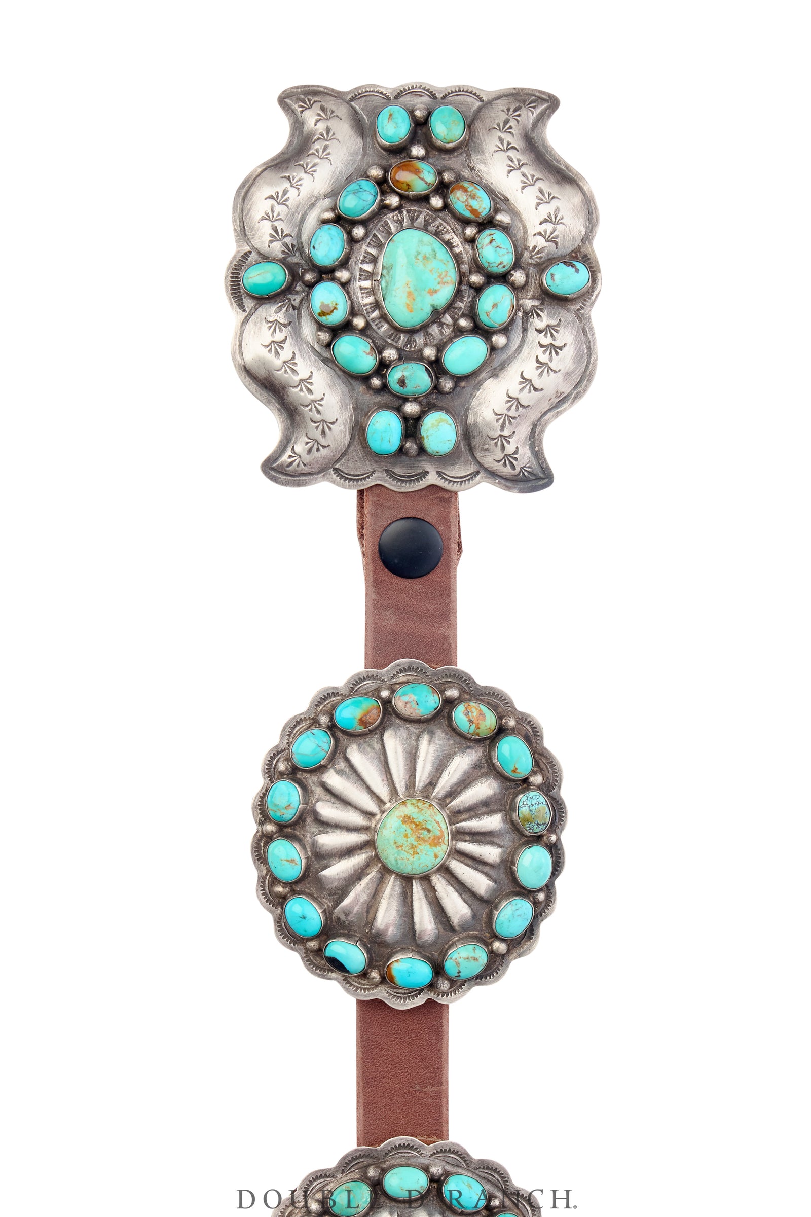 Belt, A Concho, Sterling Silver, Third Phase Revival, Hallmark, Contemporary, 725