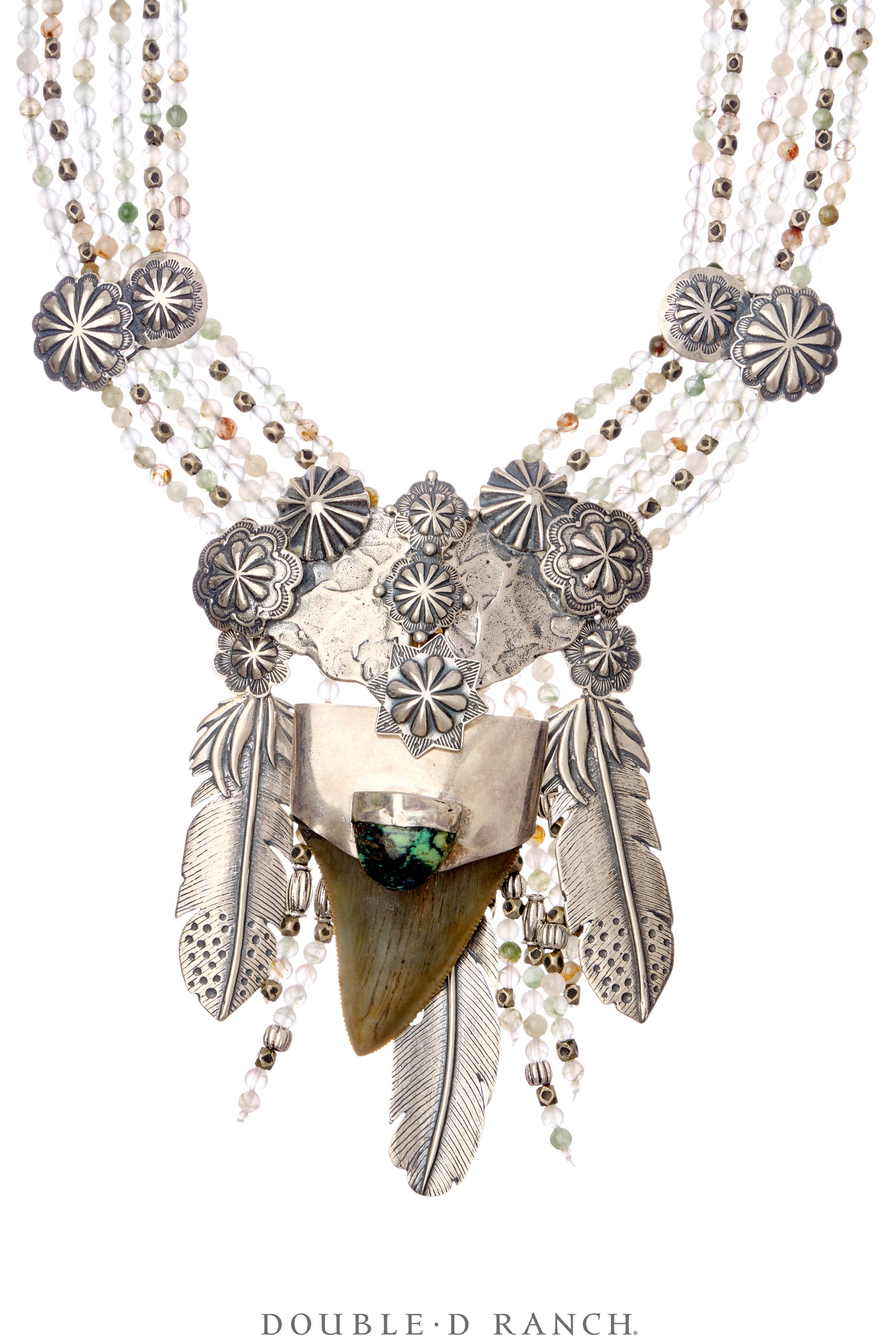 Necklace, Mummy's Bundle, by Double D Ranch, Camilla, Collar, Fosil, Feathers, 145C