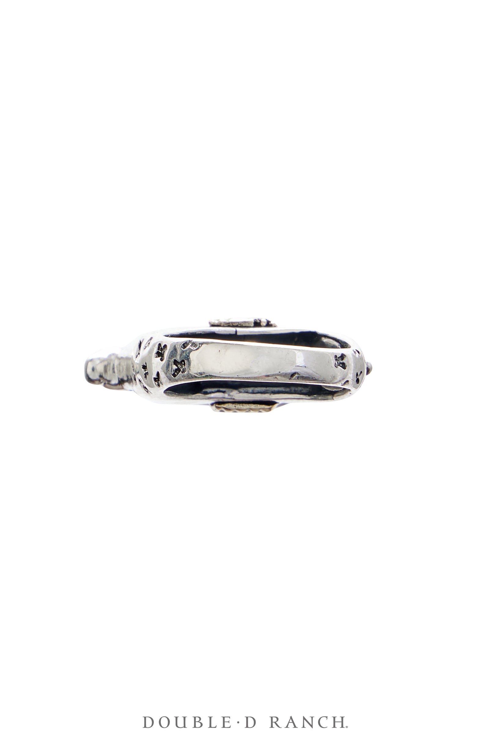 Ring, Dian Malouf, Sterling Silver & 14K gold, Horse Stacker, Hallmark, Contemporary, 1673