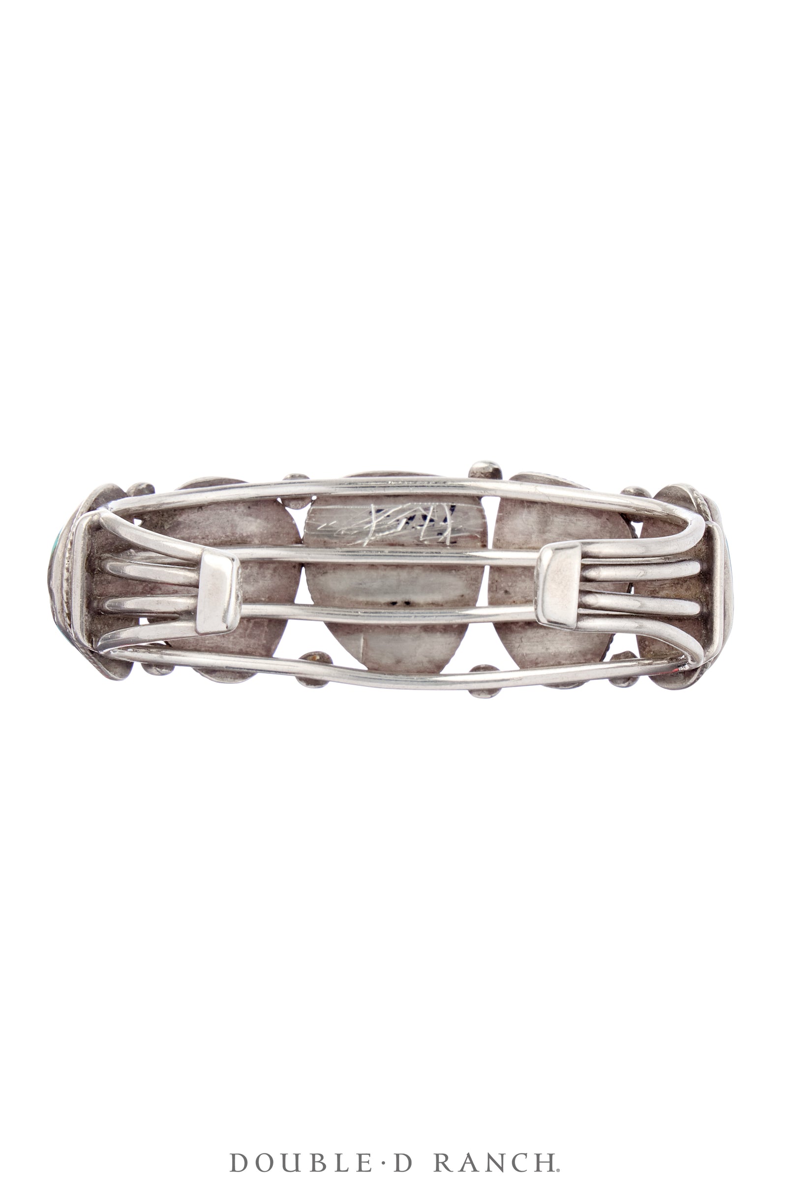 Cuff, Natural Stone, Turquoise, Five Stones, Old Pawn, 3909