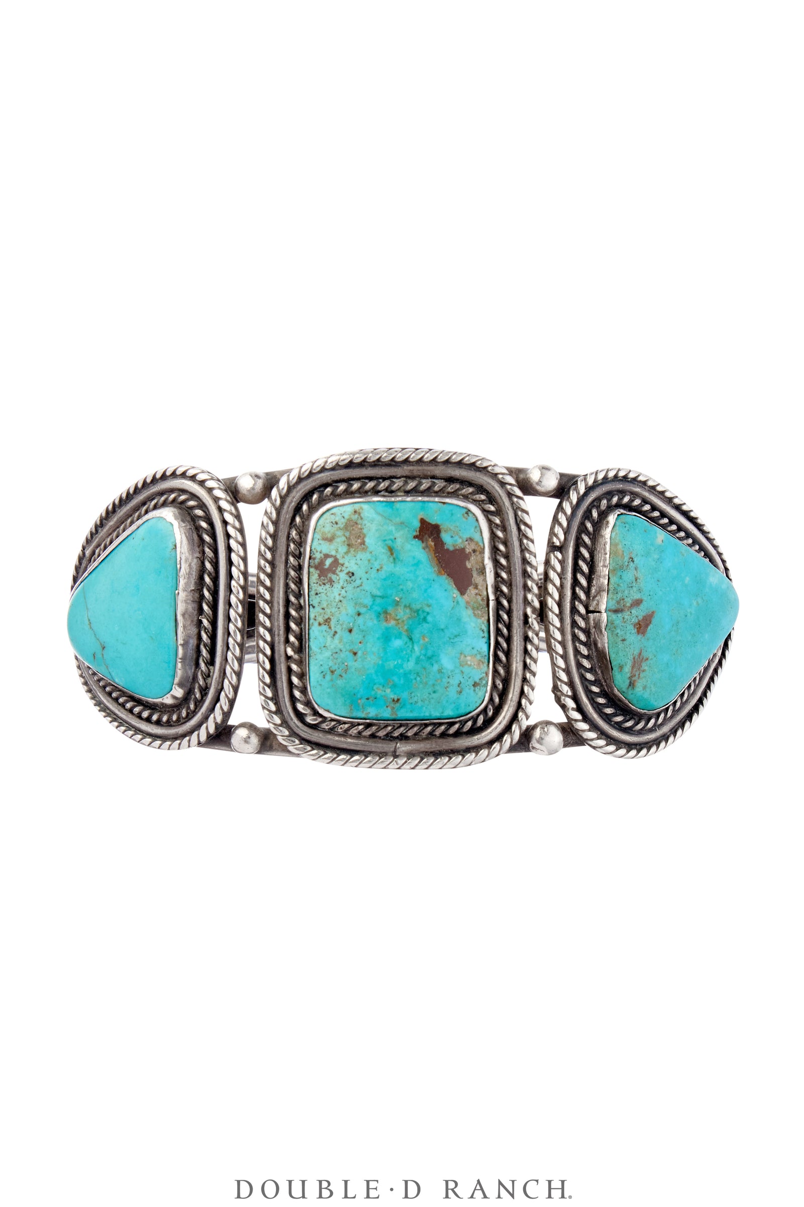 Cuff, Natural Stone, Turquoise, Three Stones, Old Pawn ‘60s, 3911