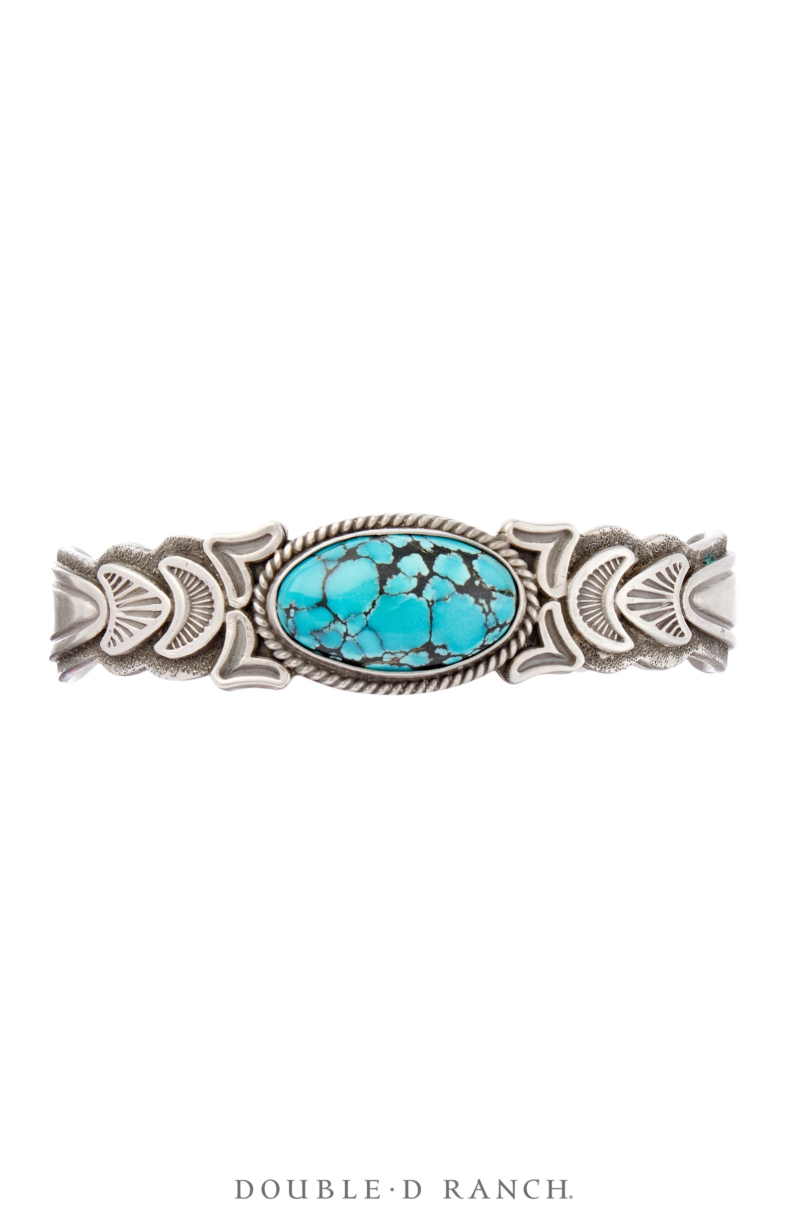 Cuff, Stampwork, Turquoise & Sterling Silver, Hallmark, Contemporary, JB3917