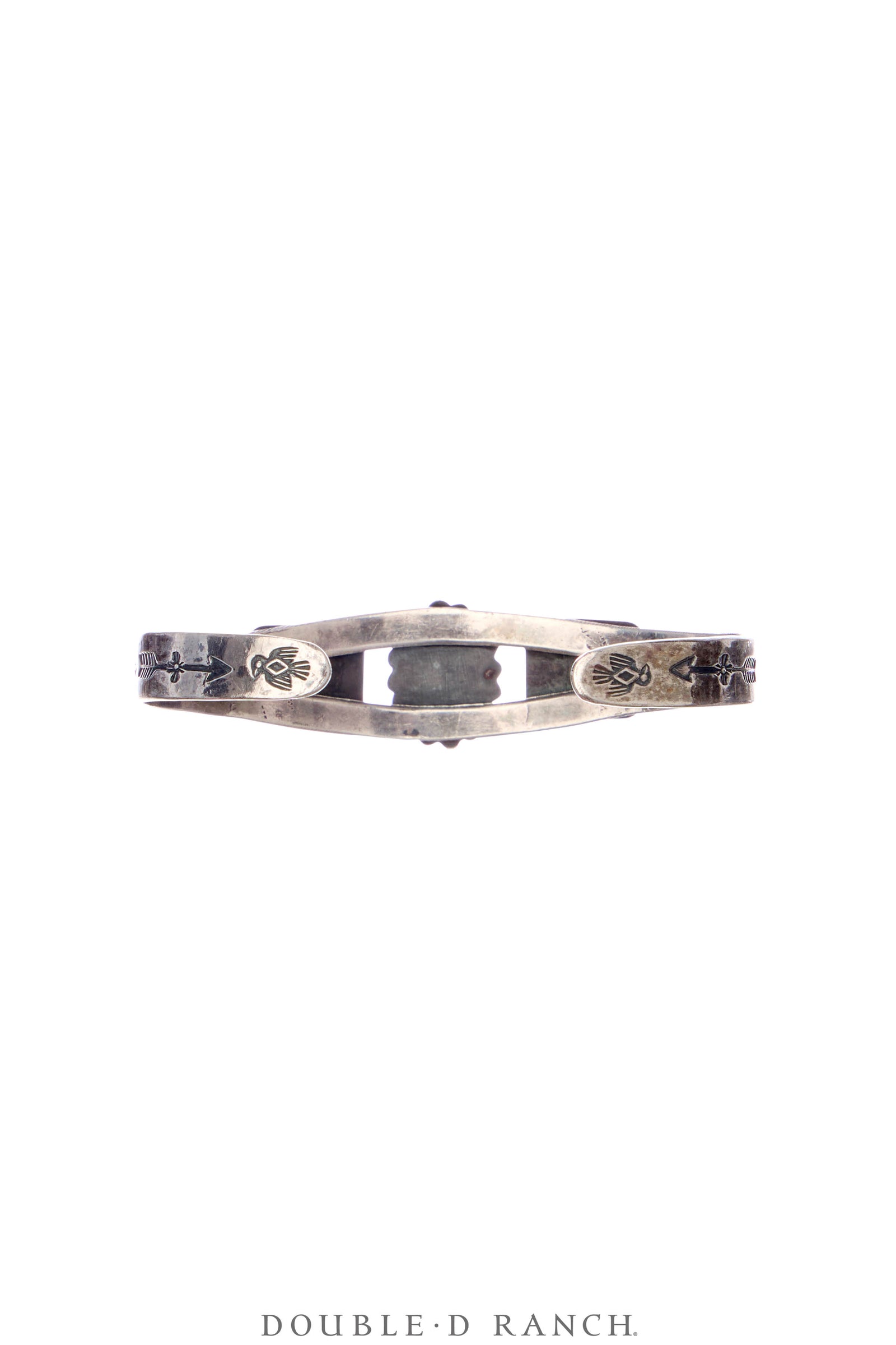 Cuff, Fred Harvey Railroad Era, Turquoise, Arrows & Thunderbirds, Vintage ‘40s, 4009