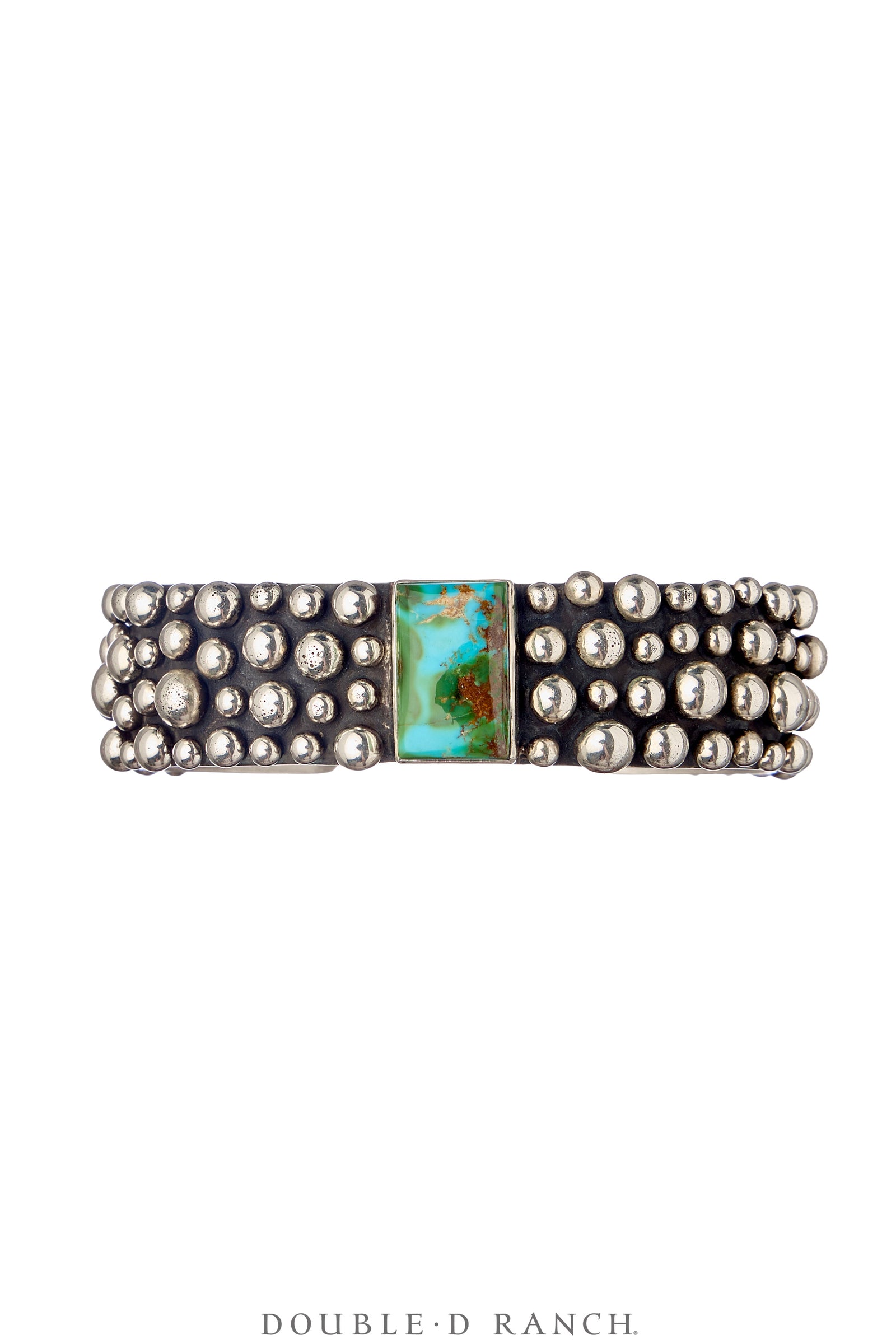Cuff, Blackened Bubble, Turquoise, Sterling Silver, Hallmark, Contemporary, 4073