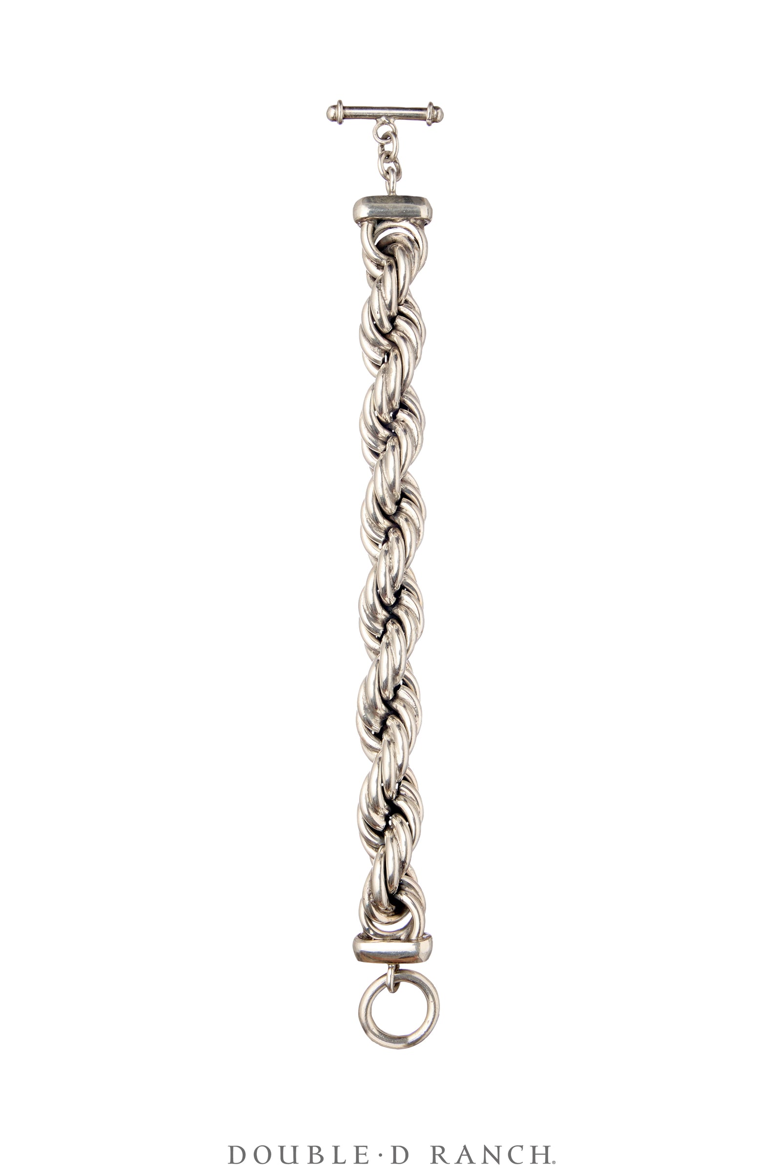 Bracelet, Twist Rope, Sterling Silver, 16mm, 8", Contemporary, 4082