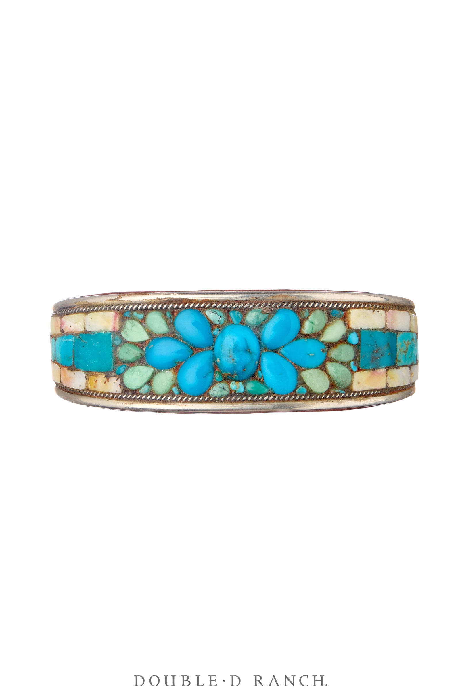 Cuff, Inlay, Turquoise, Leather Lined, Artisan, Charlie Favour, Contemporary, 4090