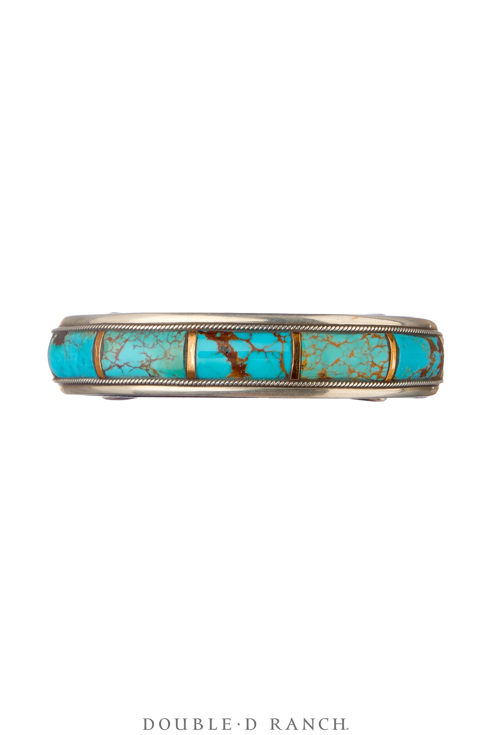 Cuff, Inlay, Turquoise, Leather Lined, Artisan, Charlie Favour, Contemporary, 4093