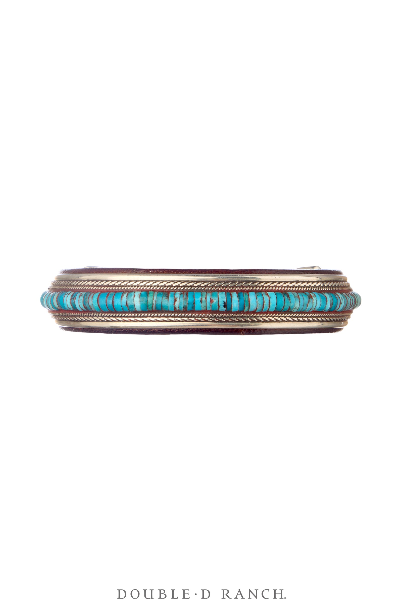 Cuff, Inlay, Turquoise, Leather Lined, Artisan, Charlie Favour, Contemporary, 4094